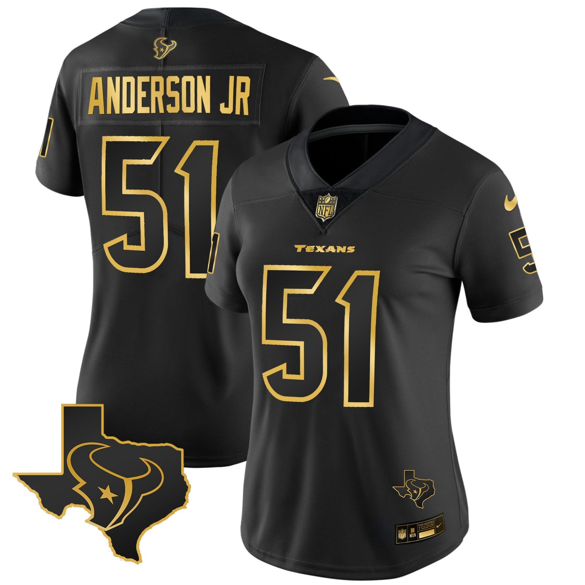 Camisa NFL Women’s Houston Gold Vapor Limited Jersey