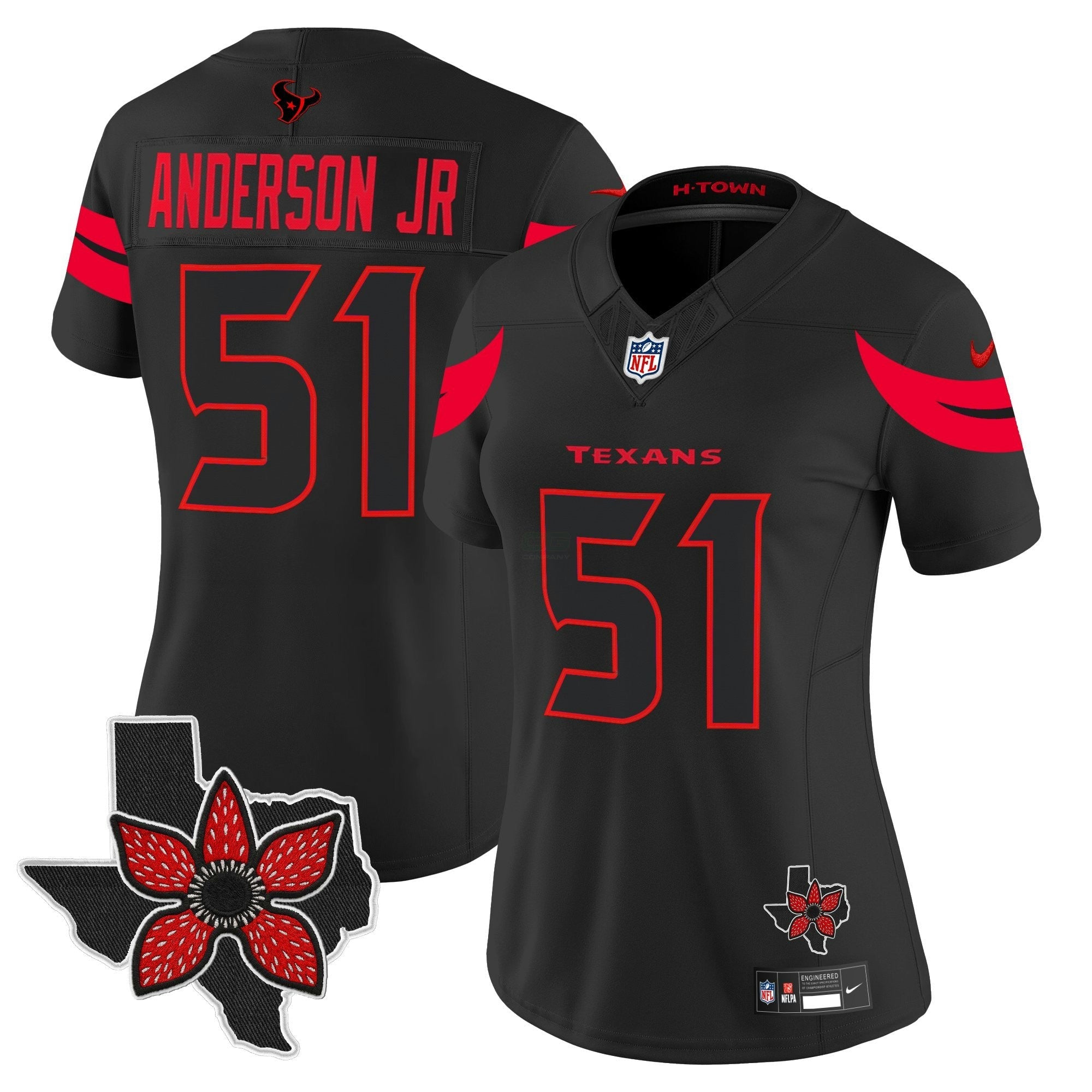 Camisa NFL Women’s Houston ‘Stranger Things Edition’ Vapor Limited Jersey