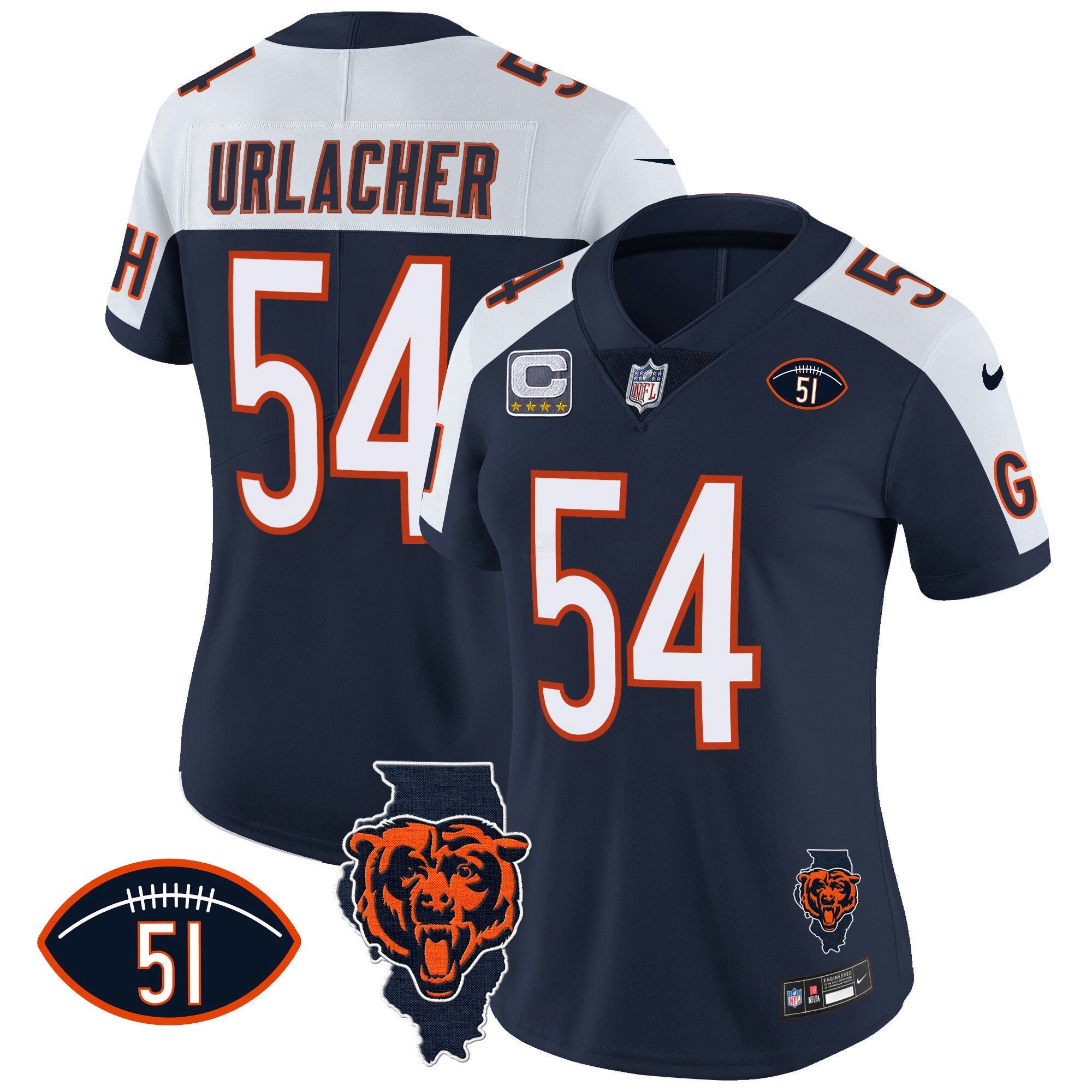 Camisa NFL Women’s Illinois Patch Vapor Jersey