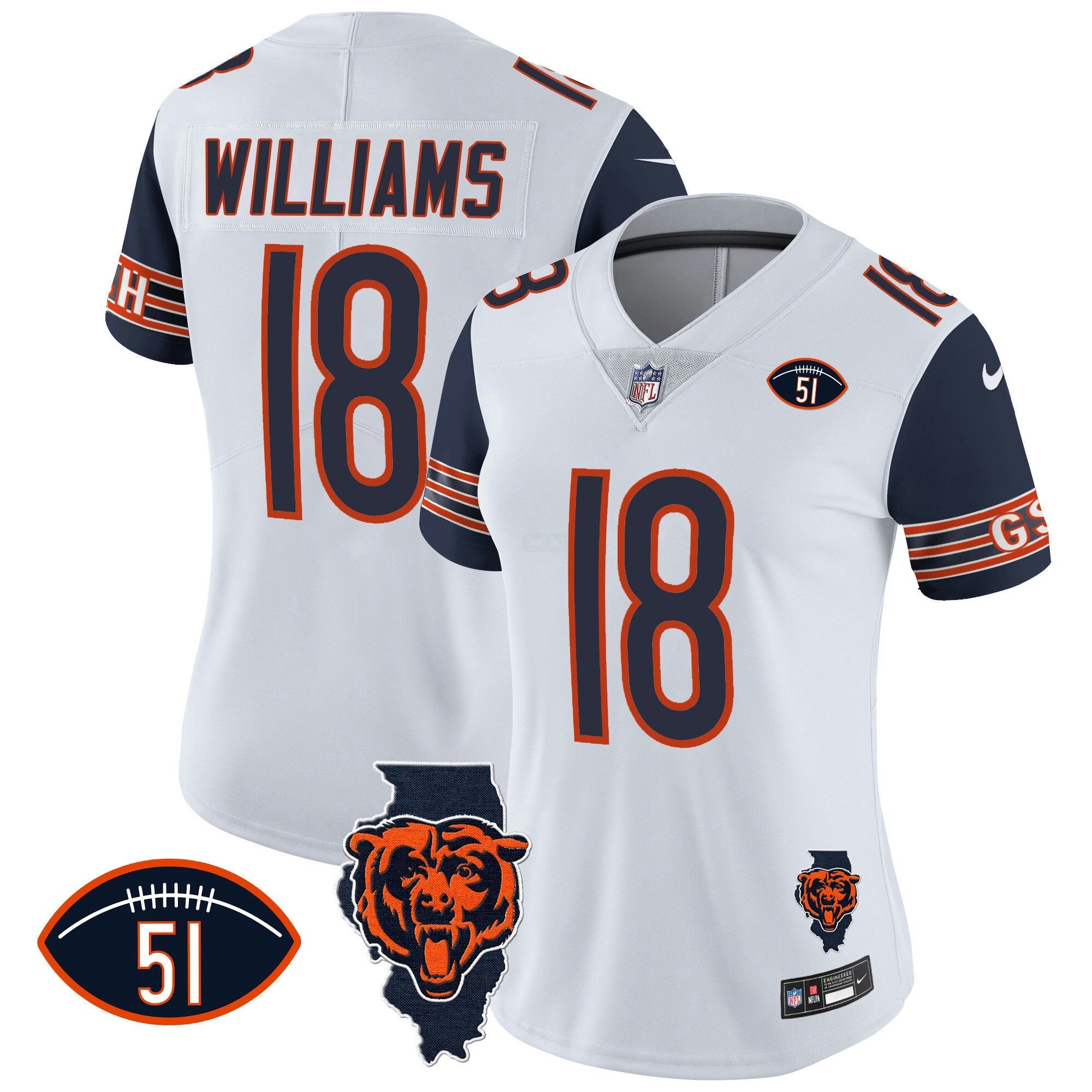 Camisa NFL Women’s Illinois Patch Vapor Jersey