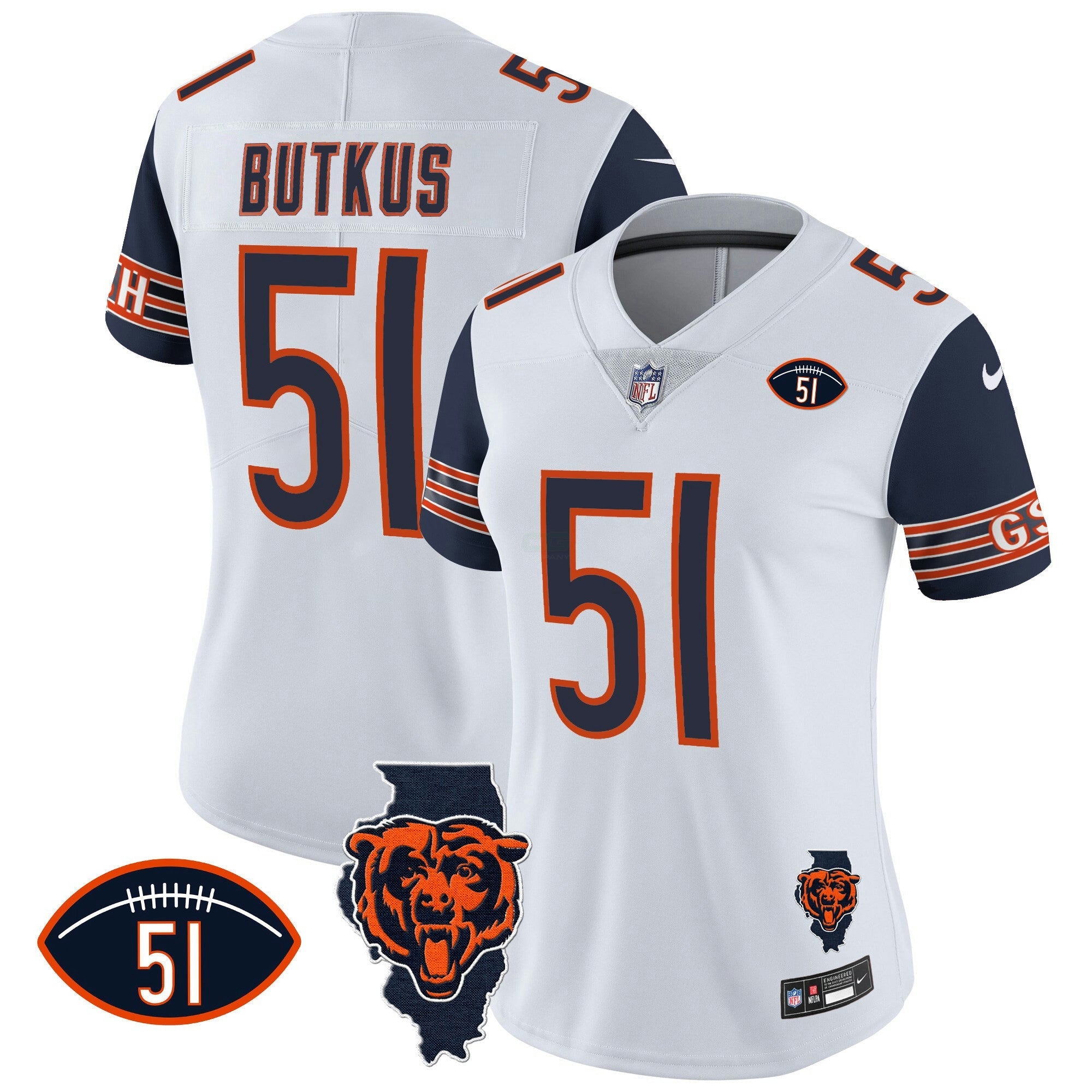 Camisa NFL Women’s Illinois Patch Vapor Jersey