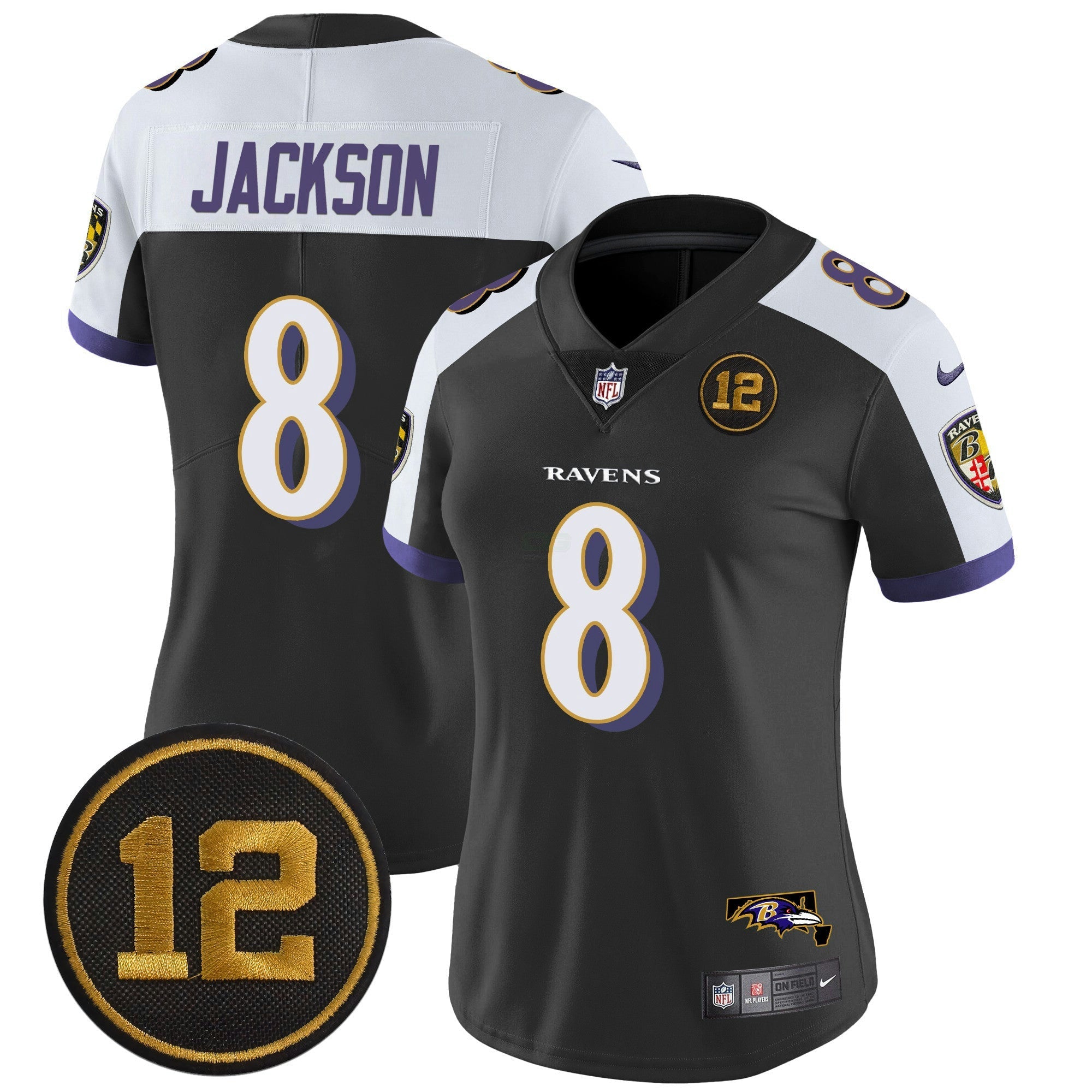 Camisa NFL Women’s Jacoby Jones Patch Vapor Limited Jersey