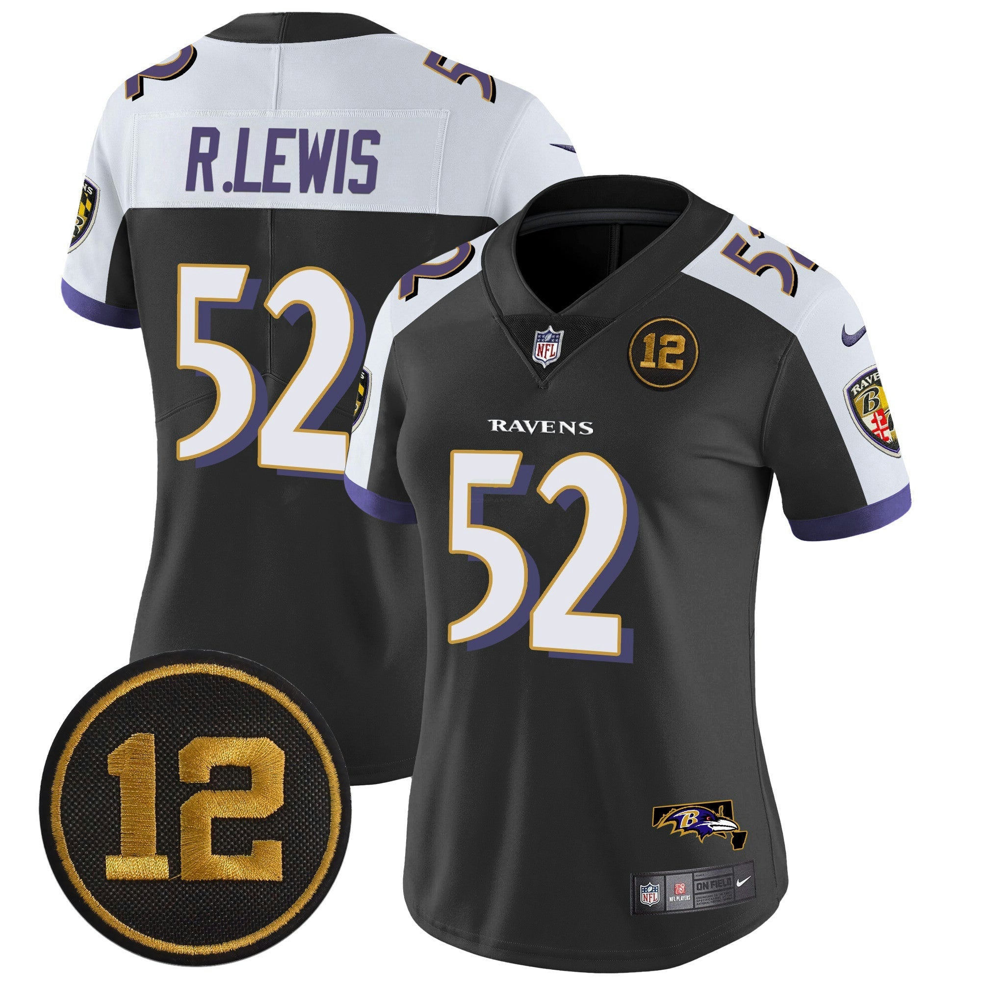 Camisa NFL Women’s Jacoby Jones Patch Vapor Limited Jersey