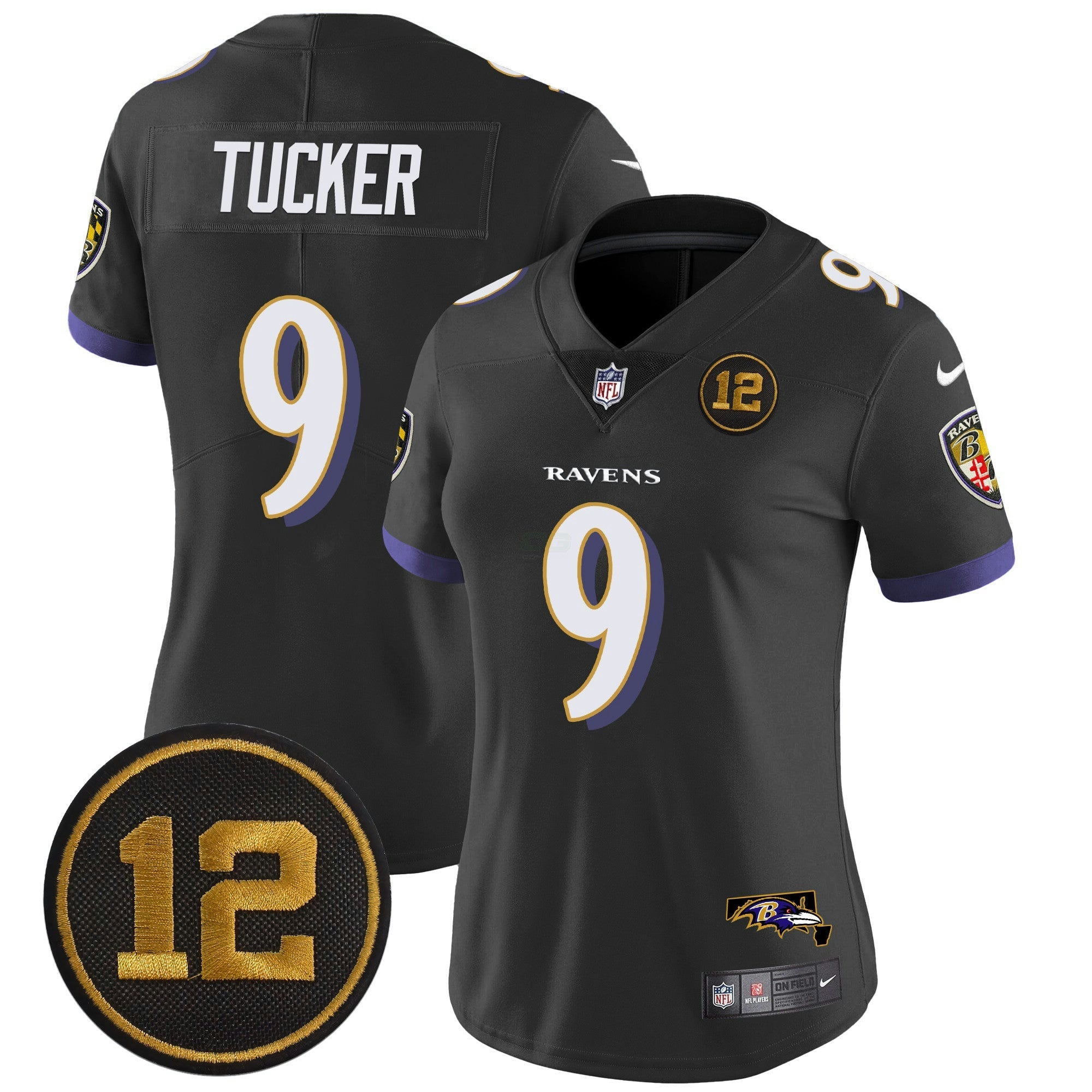 Camisa NFL Women’s Jacoby Jones Patch Vapor Limited Jersey