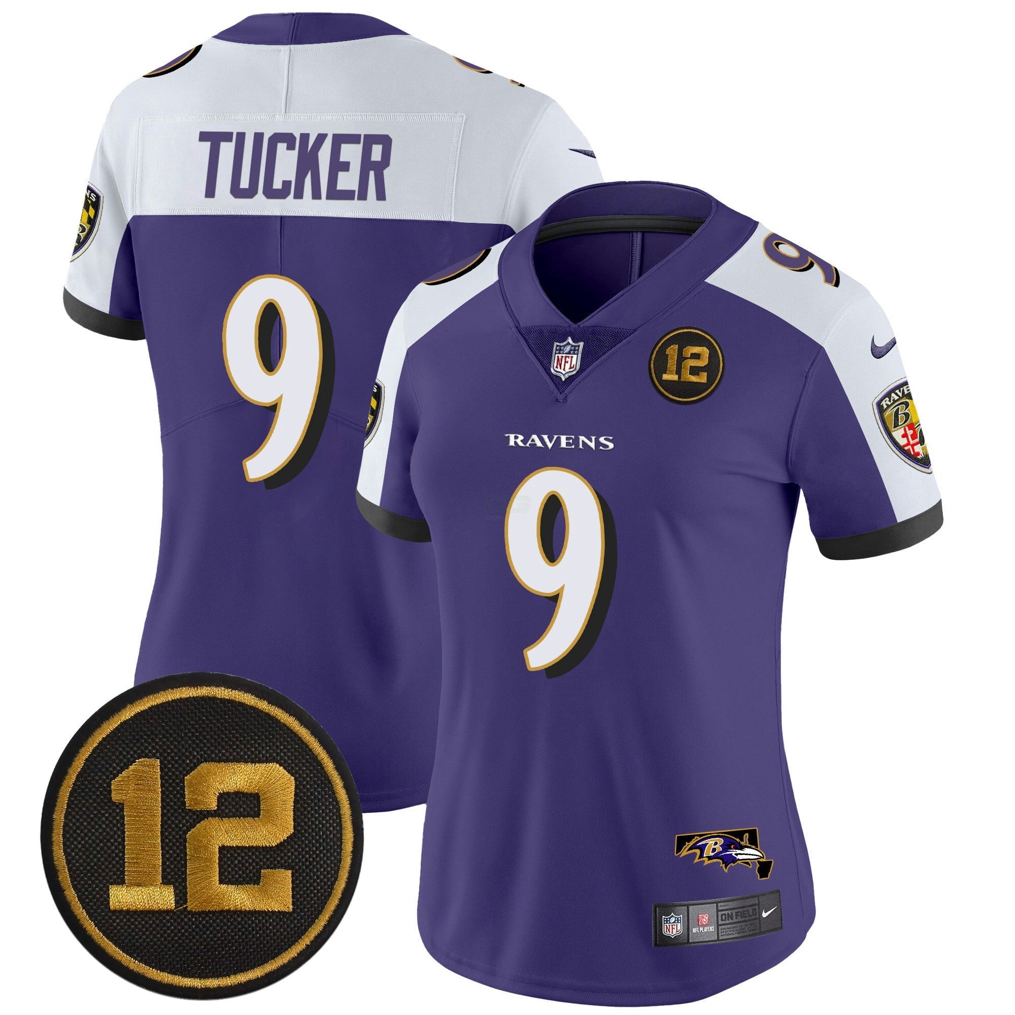 Camisa NFL Women’s Jacoby Jones Patch Vapor Limited Jersey