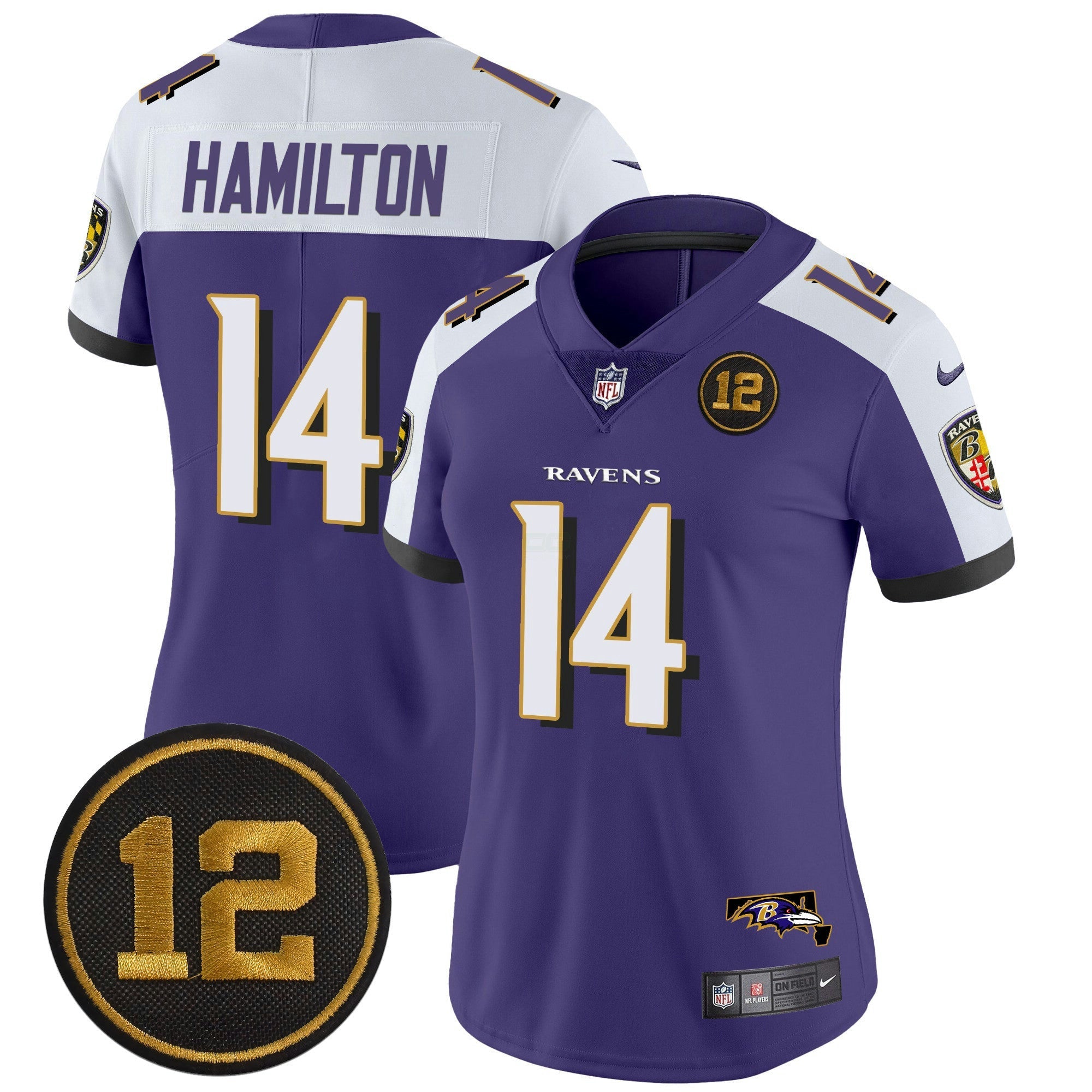 Camisa NFL Women’s Jacoby Jones Patch Vapor Limited Jersey