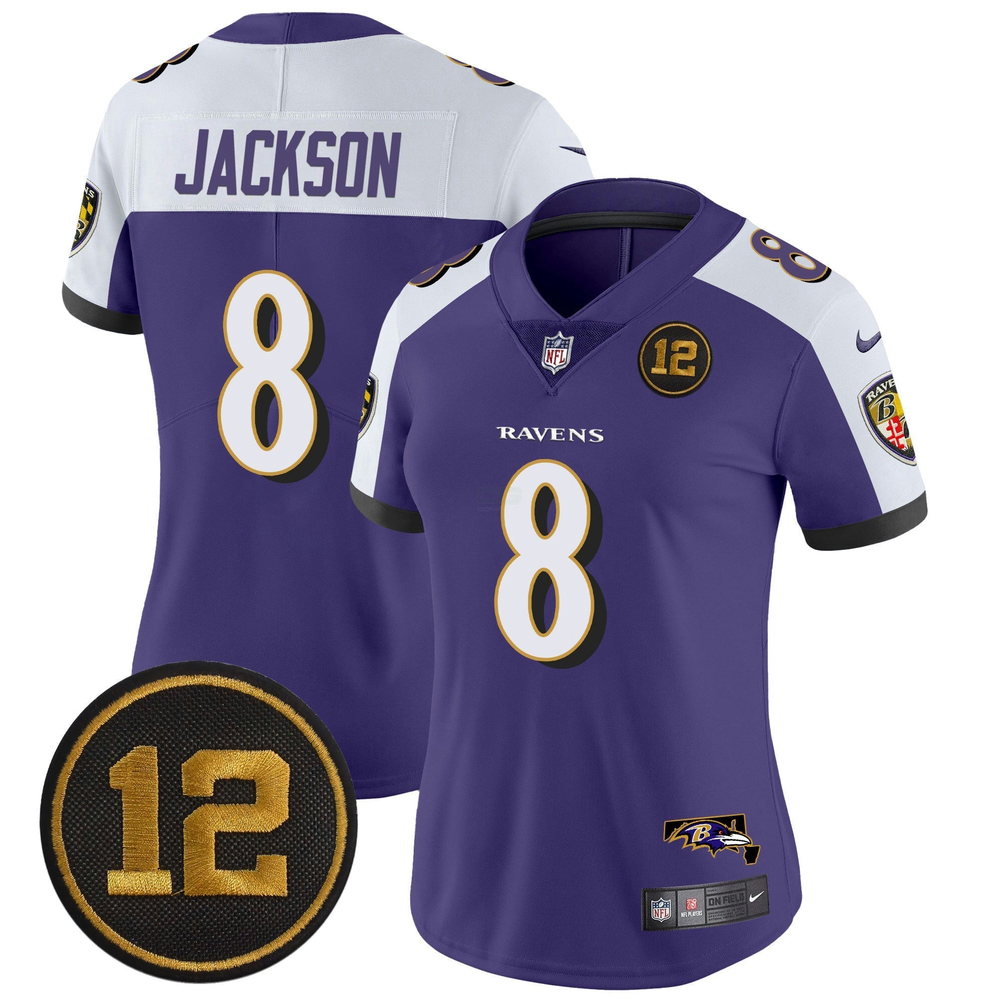 Camisa NFL Women’s Jacoby Jones Patch Vapor Limited Jersey