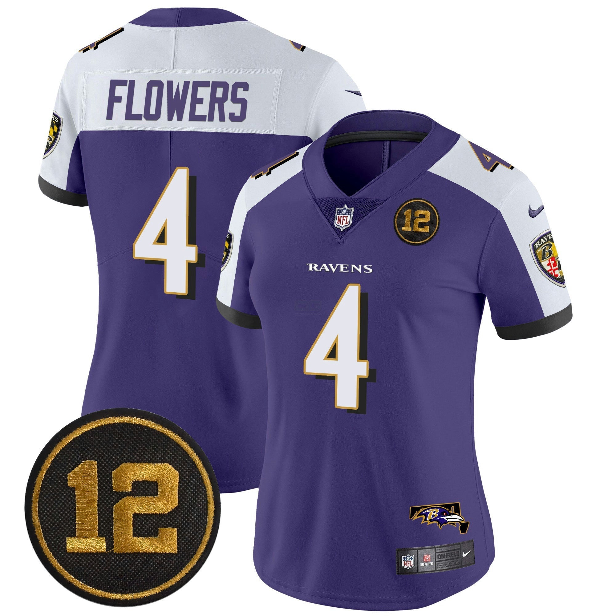 Camisa NFL Women’s Jacoby Jones Patch Vapor Limited Jersey
