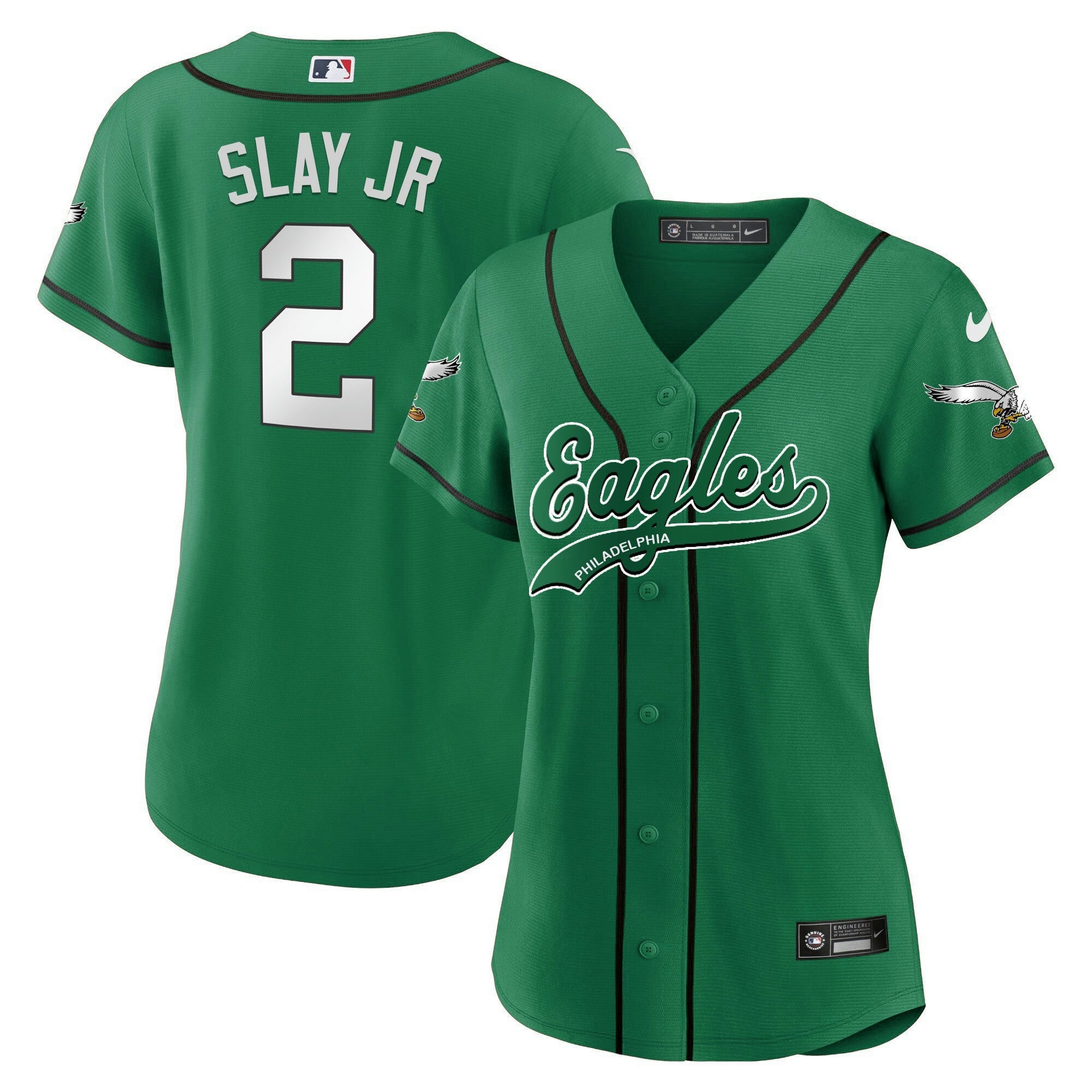 Camisa NFL Women’s Kelly Green Baseball Limited Jersey