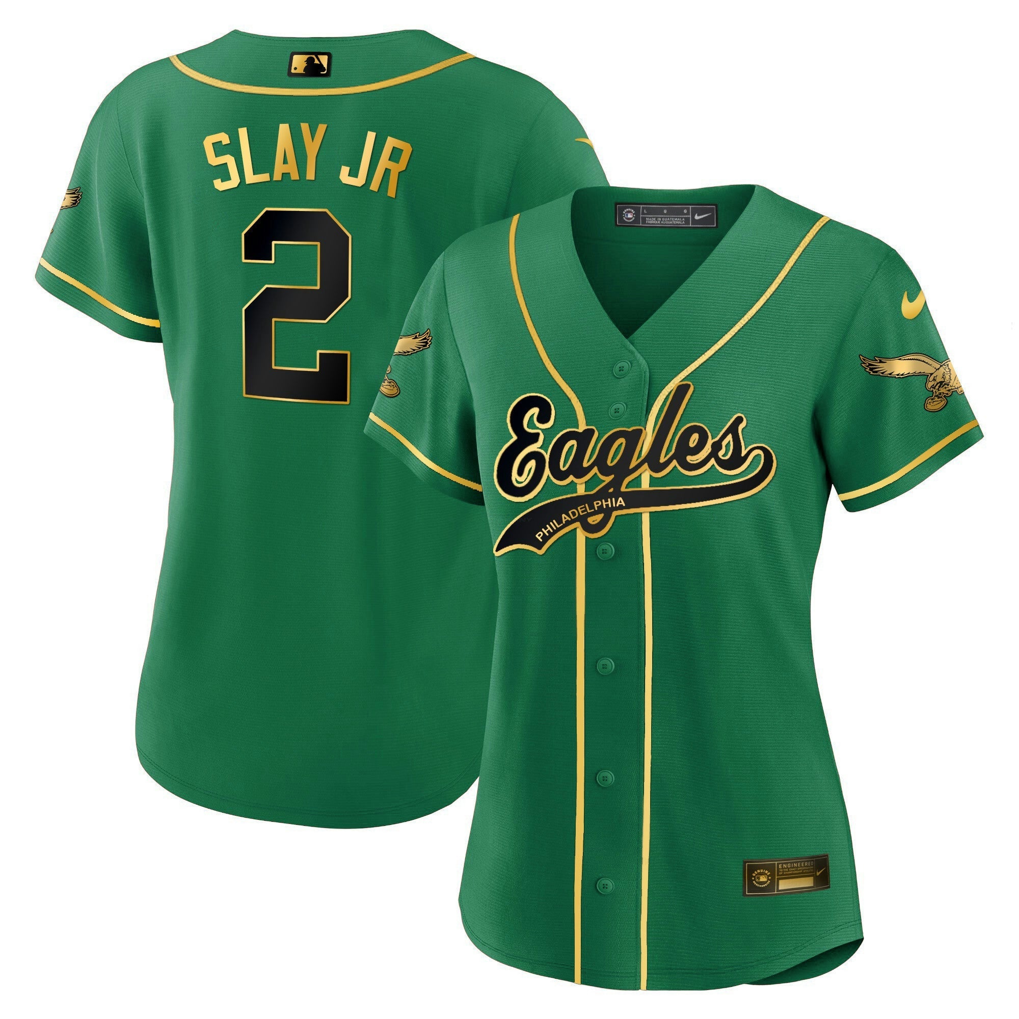 Camisa NFL Women’s Kelly Green Baseball Limited Jersey