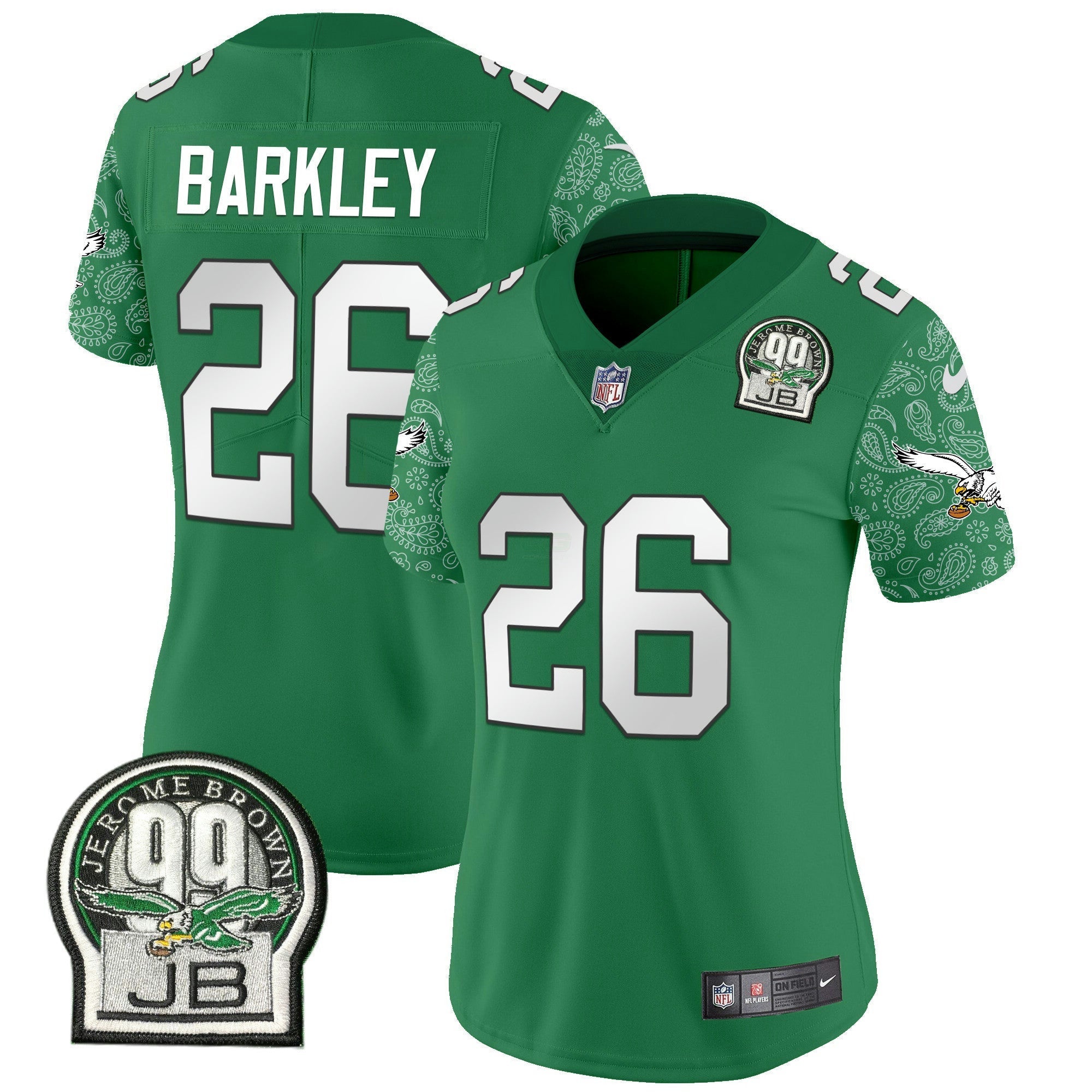 Camisa NFL Women’s Kelly Green Vapor Limited Jersey V4