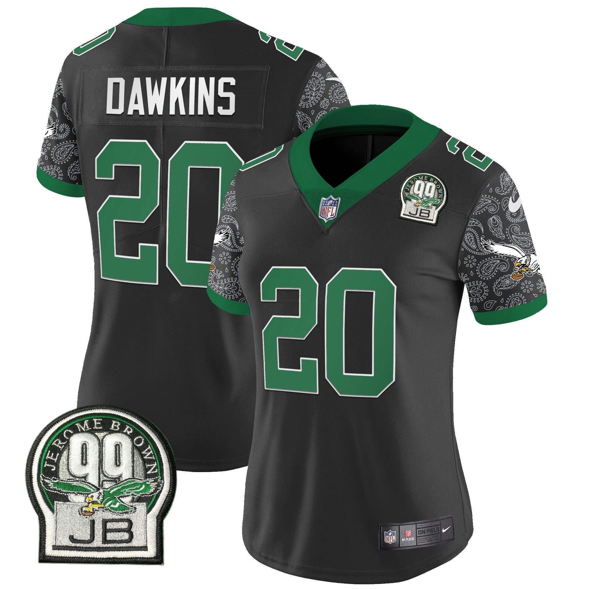 Camisa NFL Women’s Kelly Green Vapor Limited Jersey V4