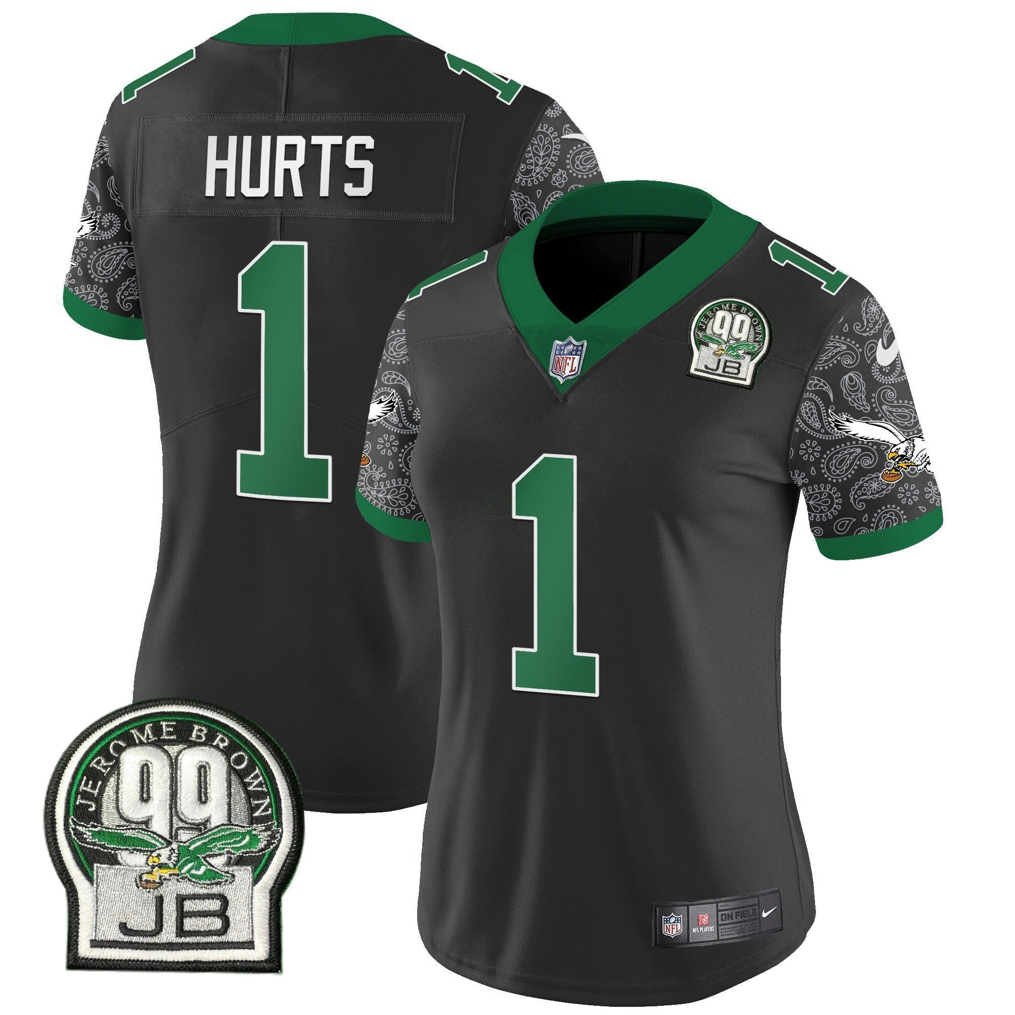Camisa NFL Women’s Kelly Green Vapor Limited Jersey V4
