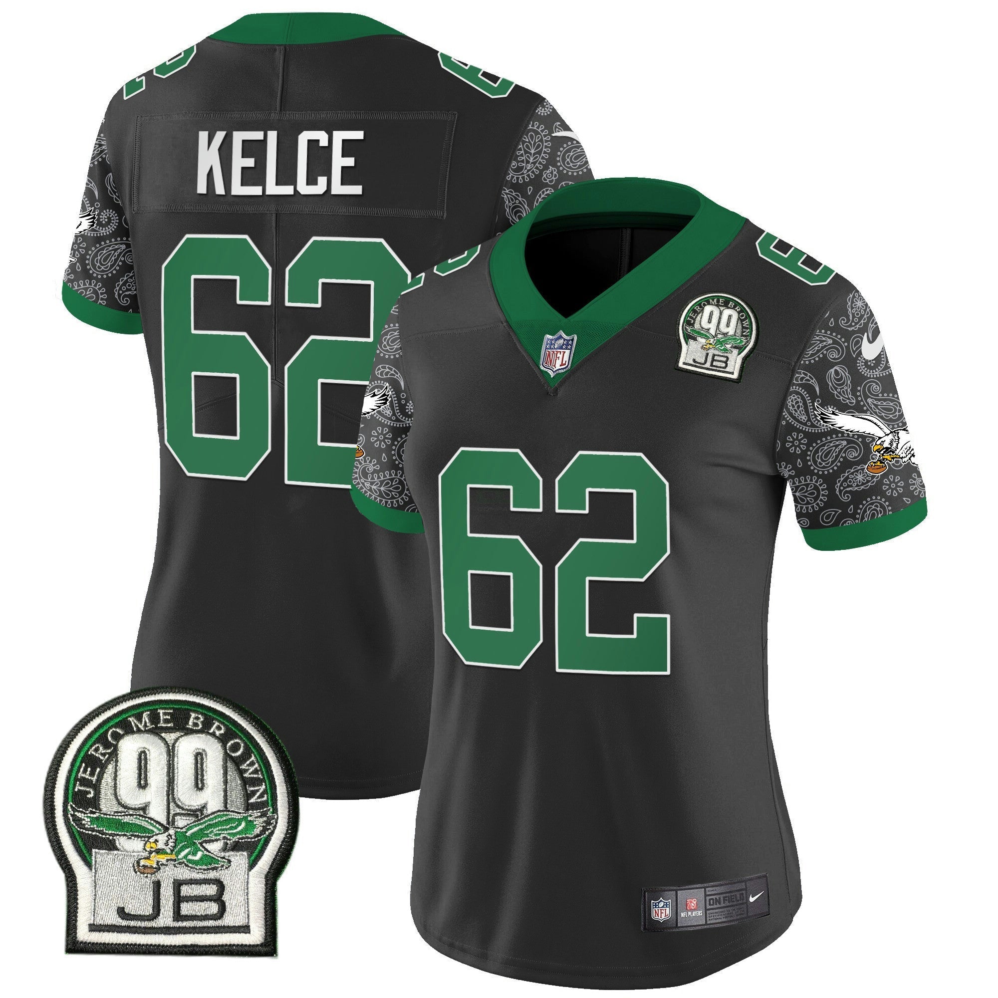 Camisa NFL Women’s Kelly Green Vapor Limited Jersey V4