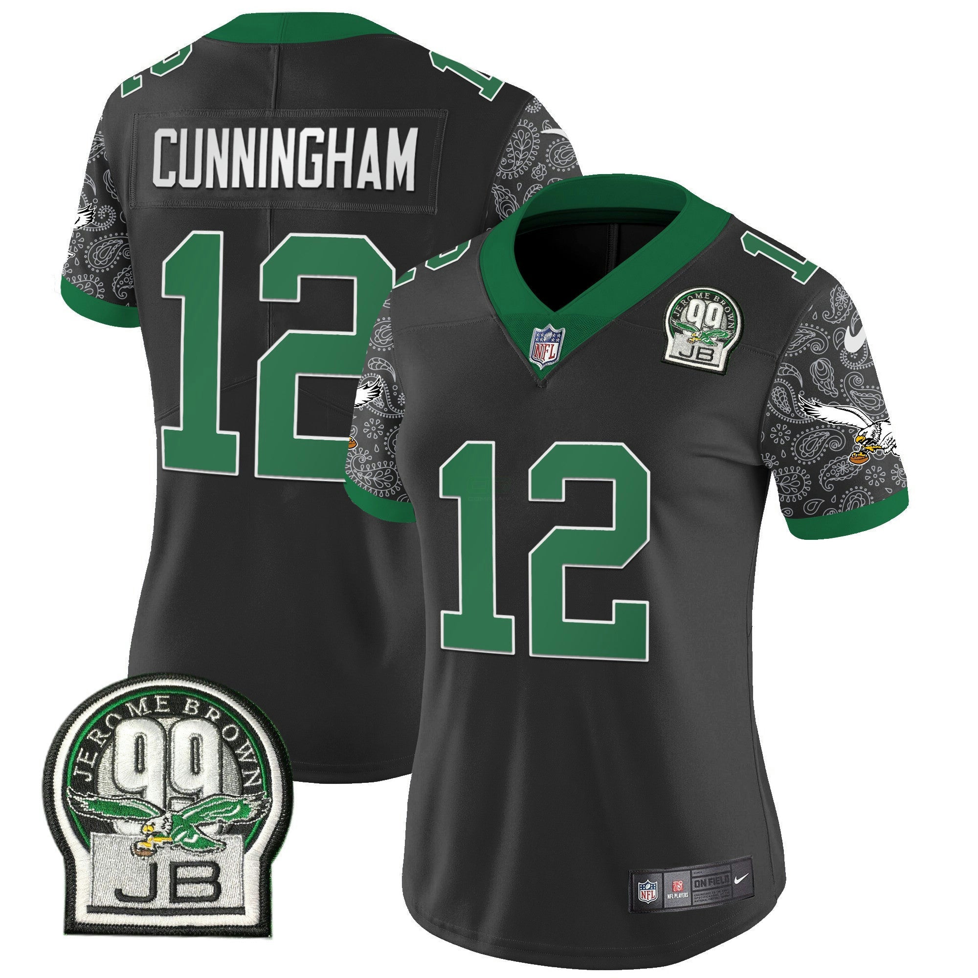 Camisa NFL Women’s Kelly Green Vapor Limited Jersey V4
