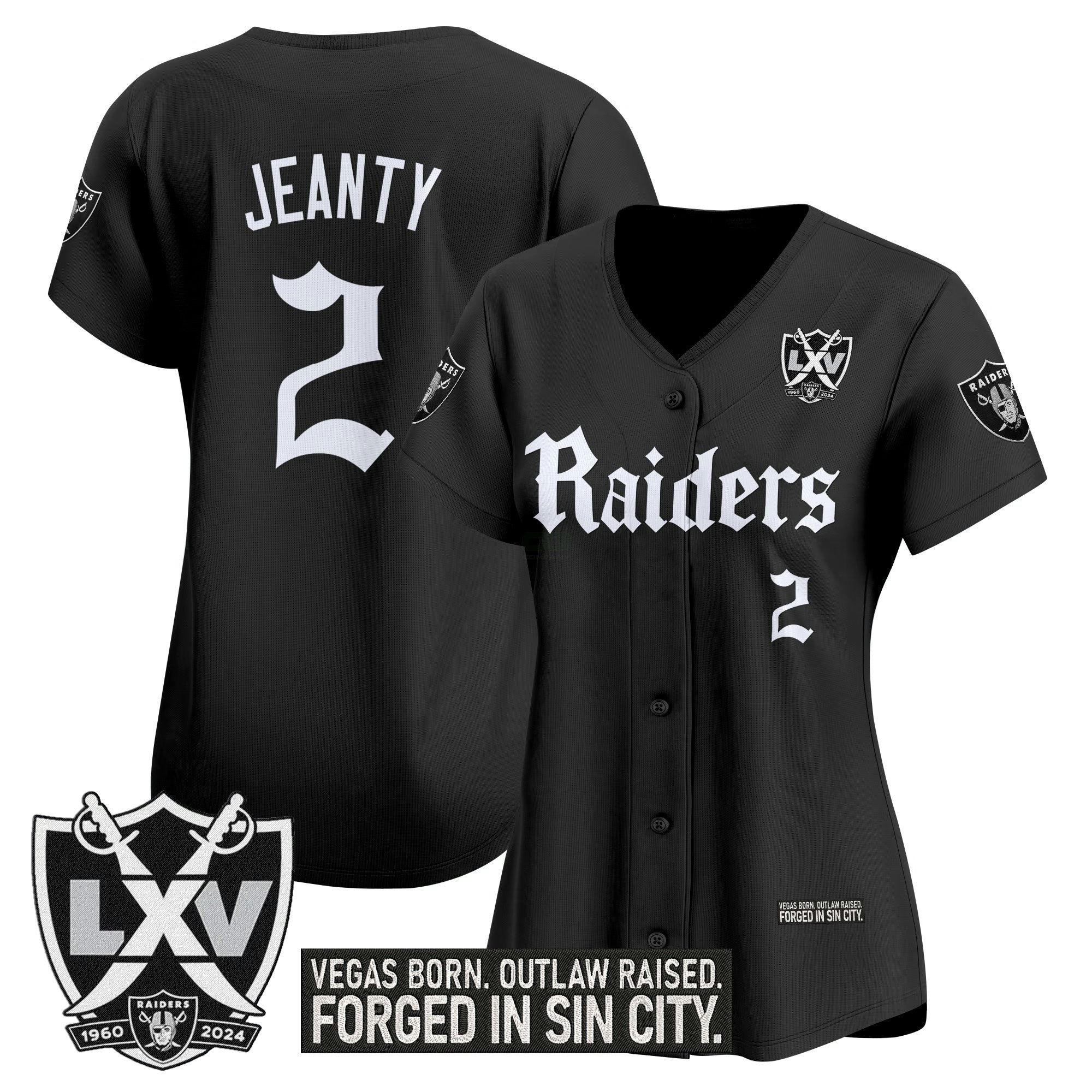 Camisa NFL Women’s Las Vegas ‘Gothic Sin City Shadows Edition’ Vapor Jersey