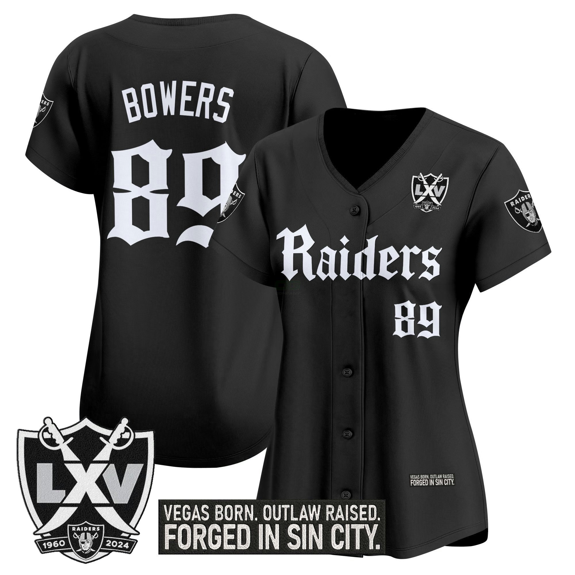 Camisa NFL Women’s Las Vegas ‘Gothic Sin City Shadows Edition’ Vapor Jersey