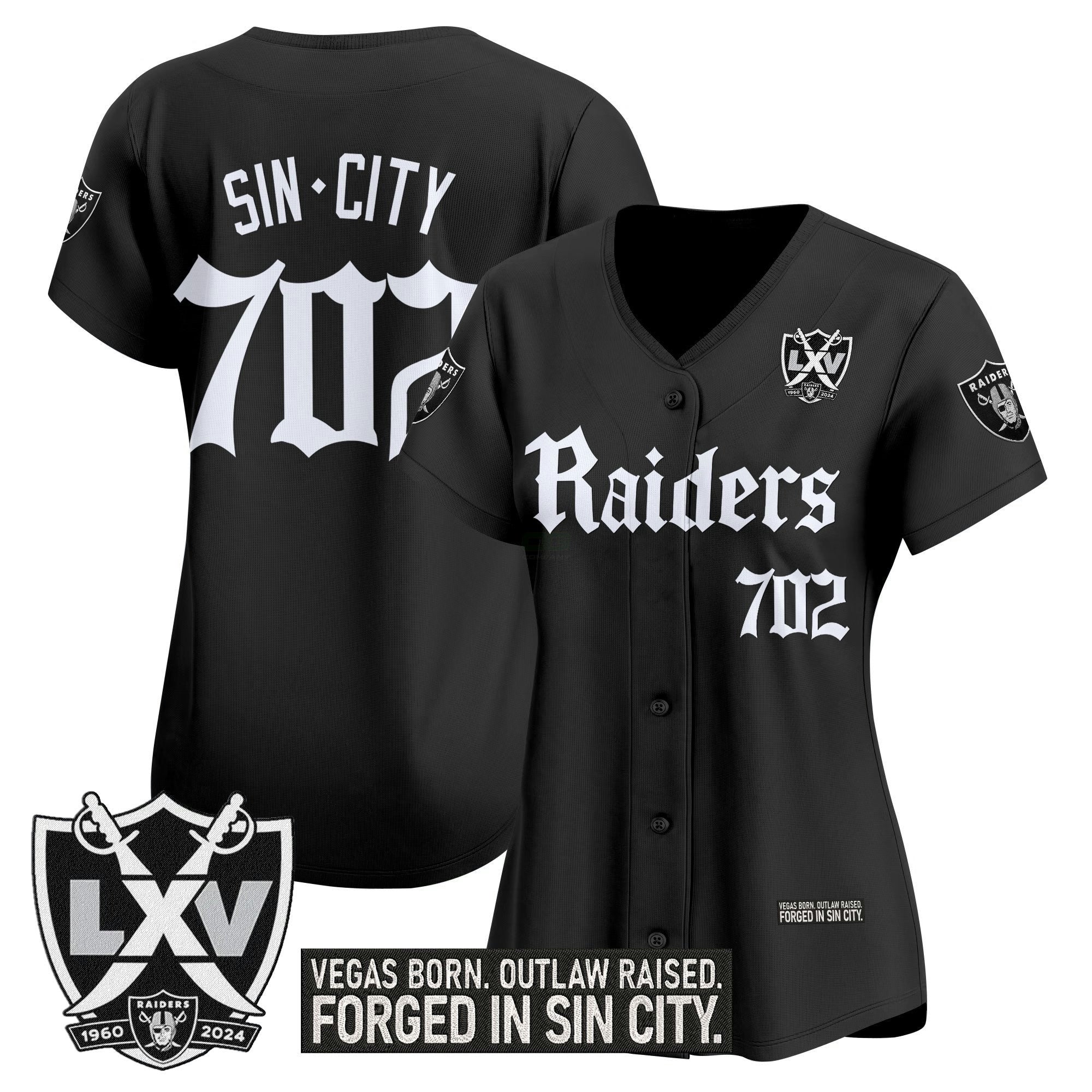 Camisa NFL Women’s Las Vegas ‘Gothic Sin City Shadows Edition’ Vapor Jersey