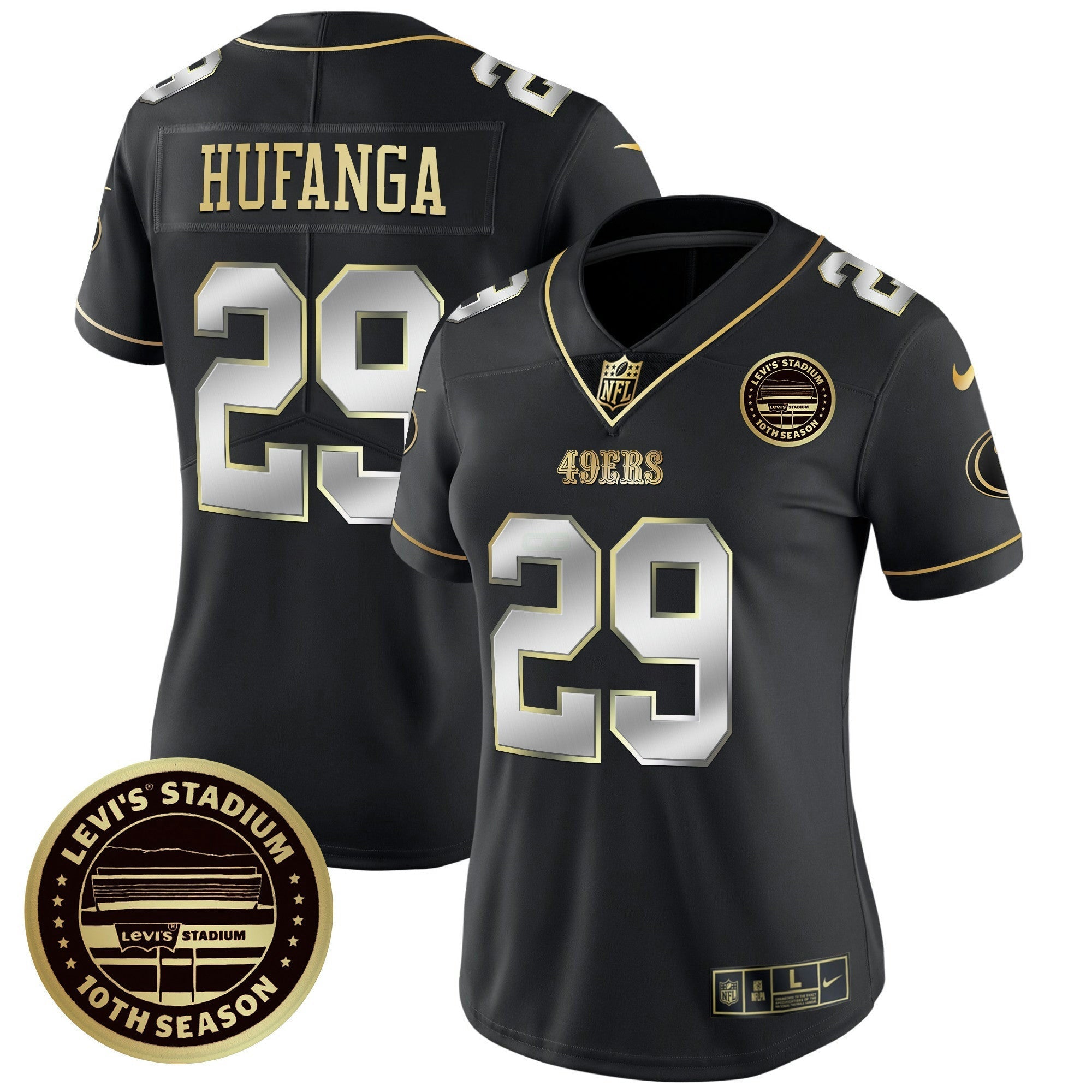 Camisa NFL Women’s Levi’S Stadium 10th Season Patch Vapor Limited Jersey