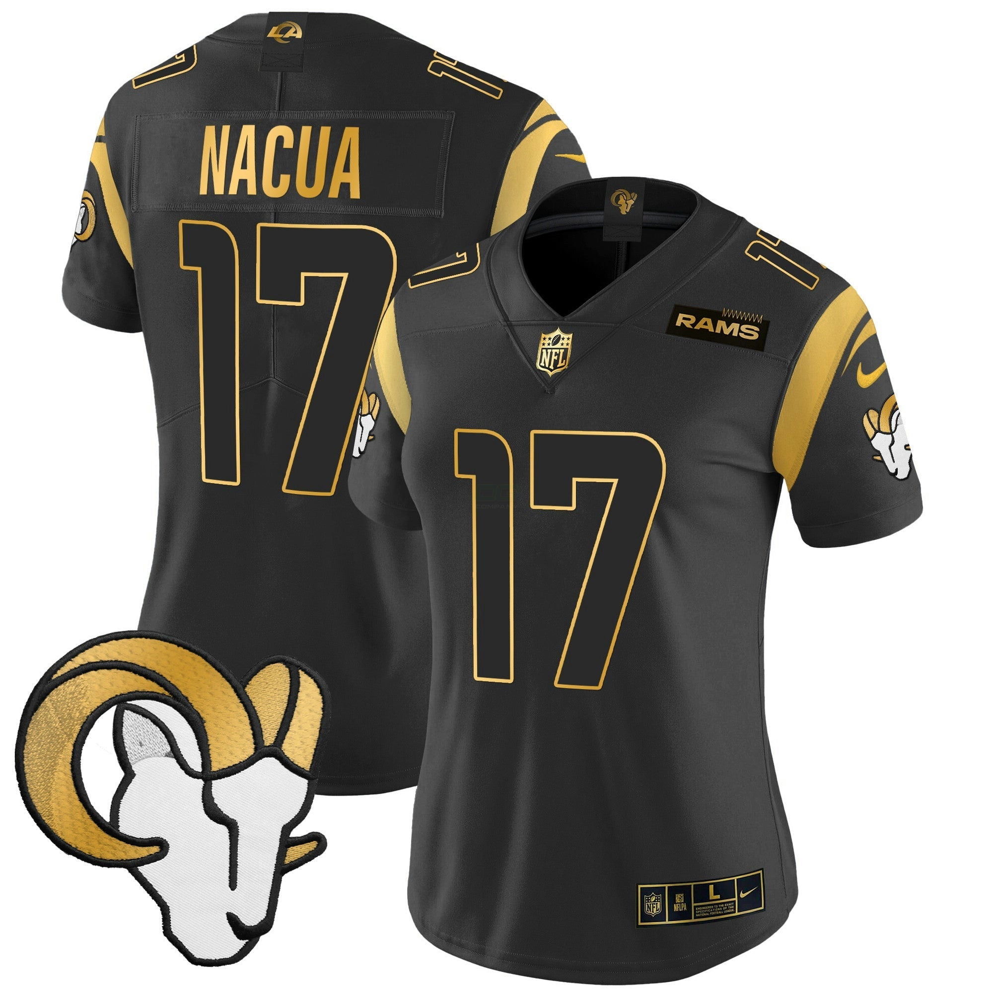 Camisa NFL Women’s Los Angeles 2024 Dourada Vapor Limited Jersey
