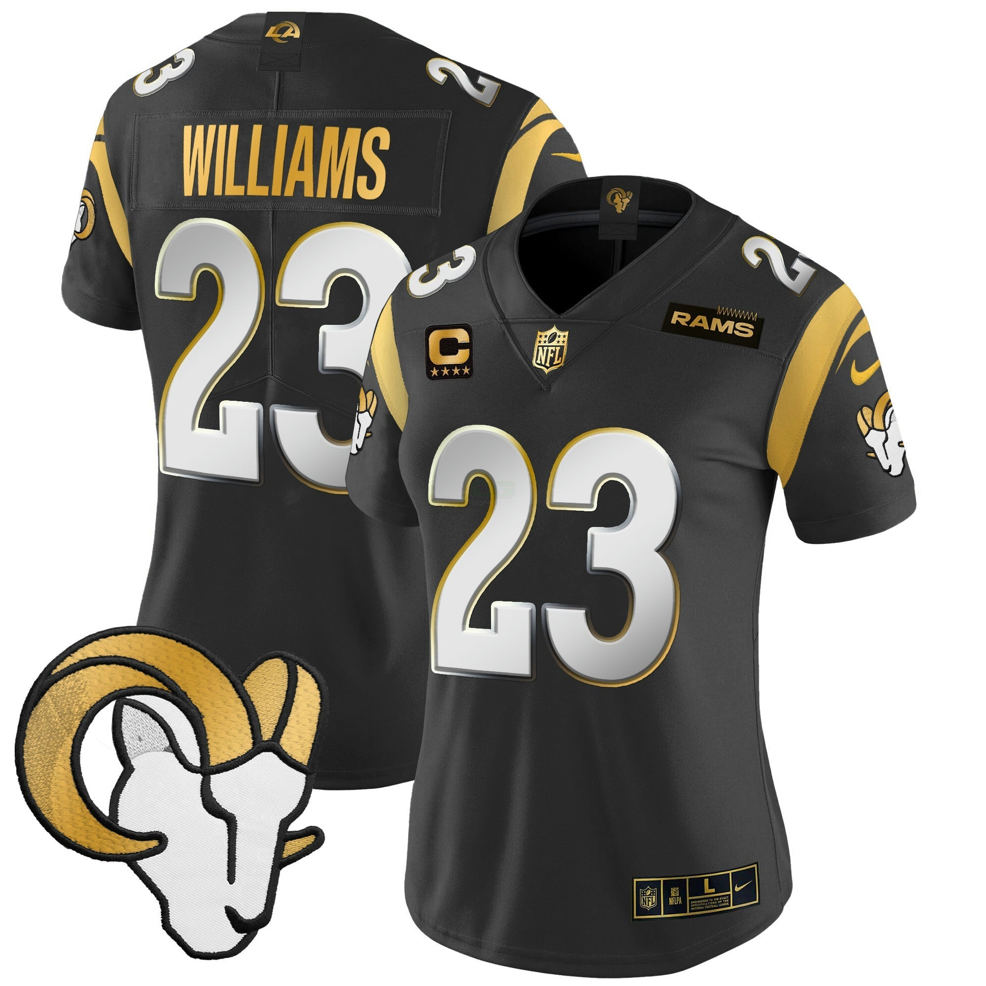 Camisa NFL Women’s Los Angeles 2024 Dourada Vapor Limited Jersey