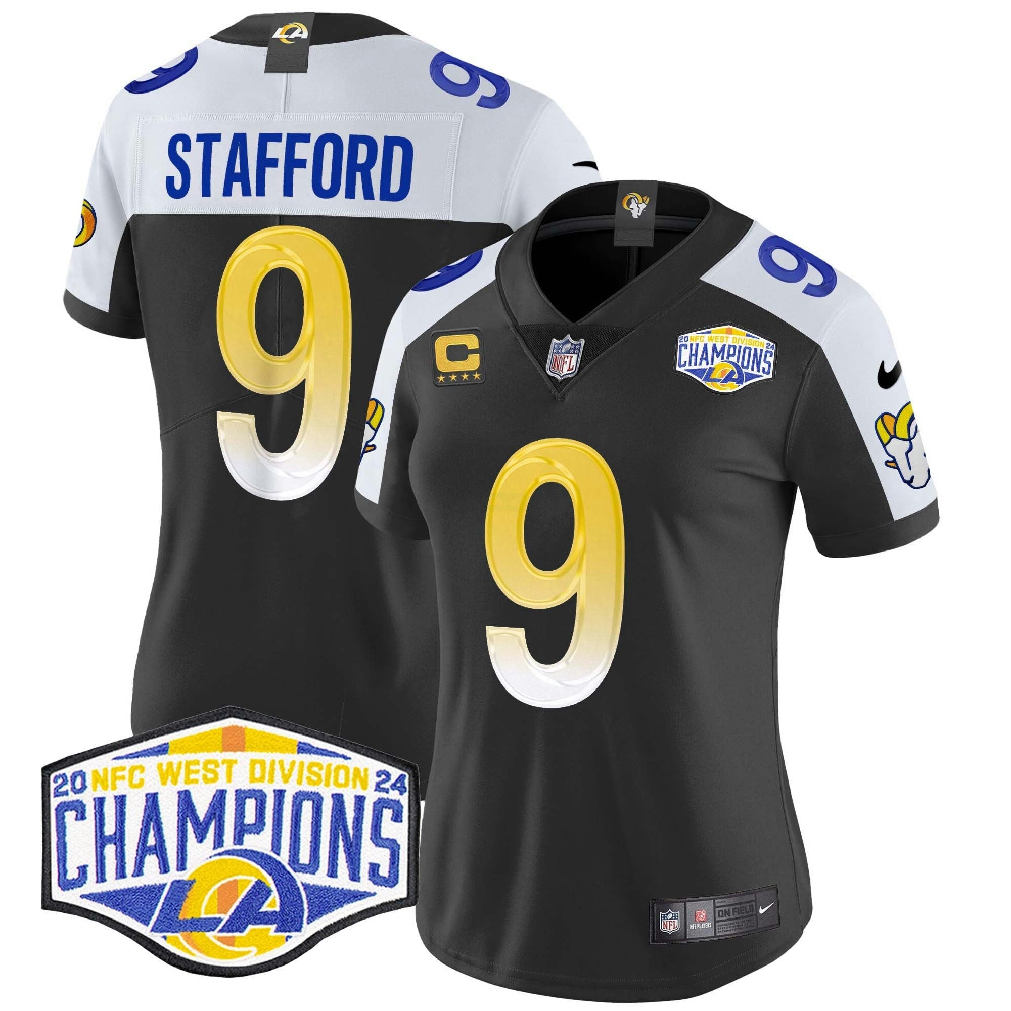 Camisa NFL Women’s Los Angeles 2024 NFC West Division Champions Vapor Limited Jersey