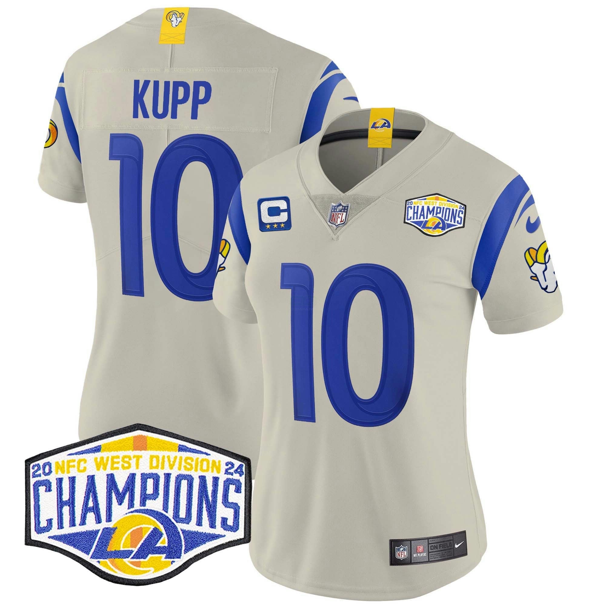 Camisa NFL Women’s Los Angeles 2024 NFC West Division Champions Vapor Limited Jersey