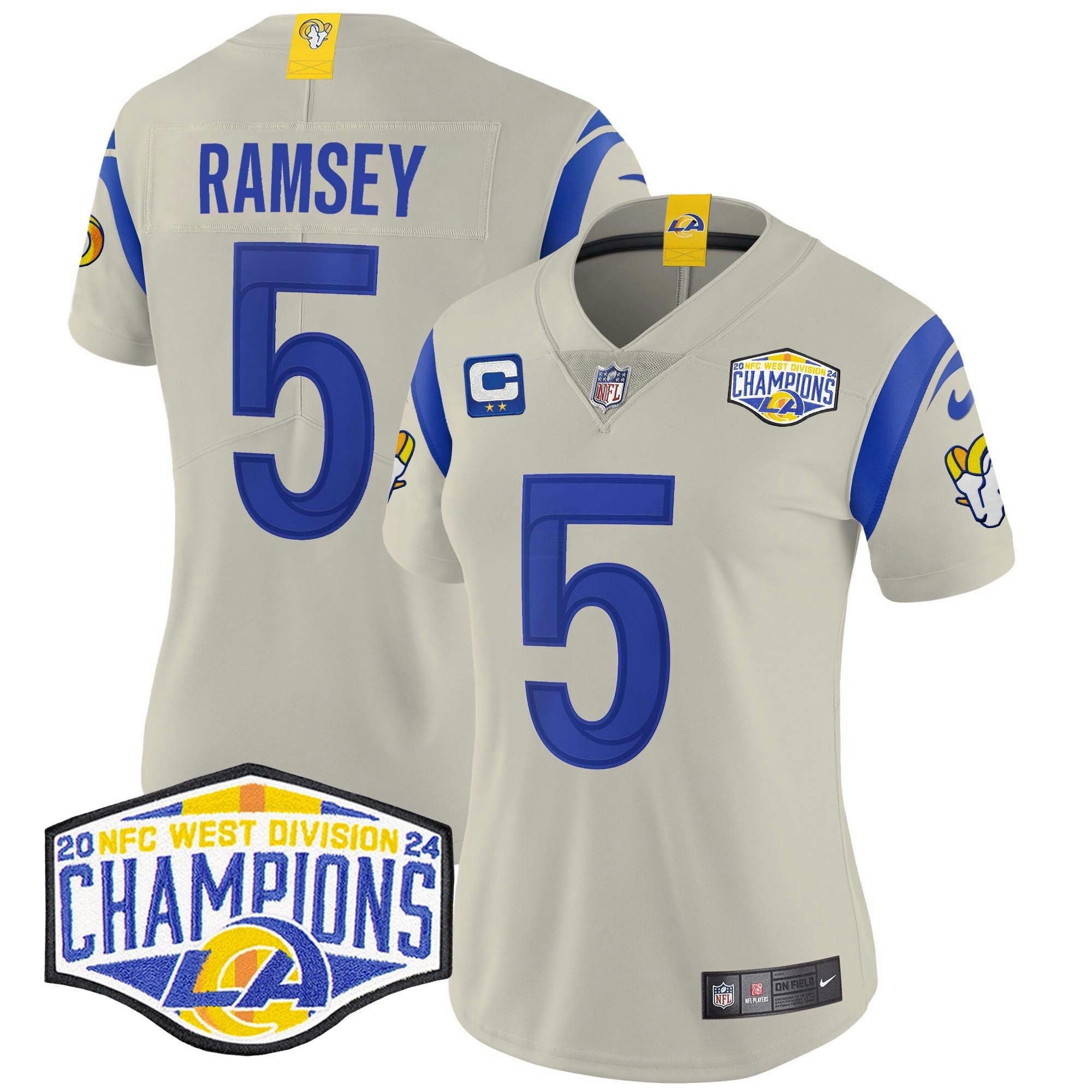 Camisa NFL Women’s Los Angeles 2024 NFC West Division Champions Vapor Limited Jersey