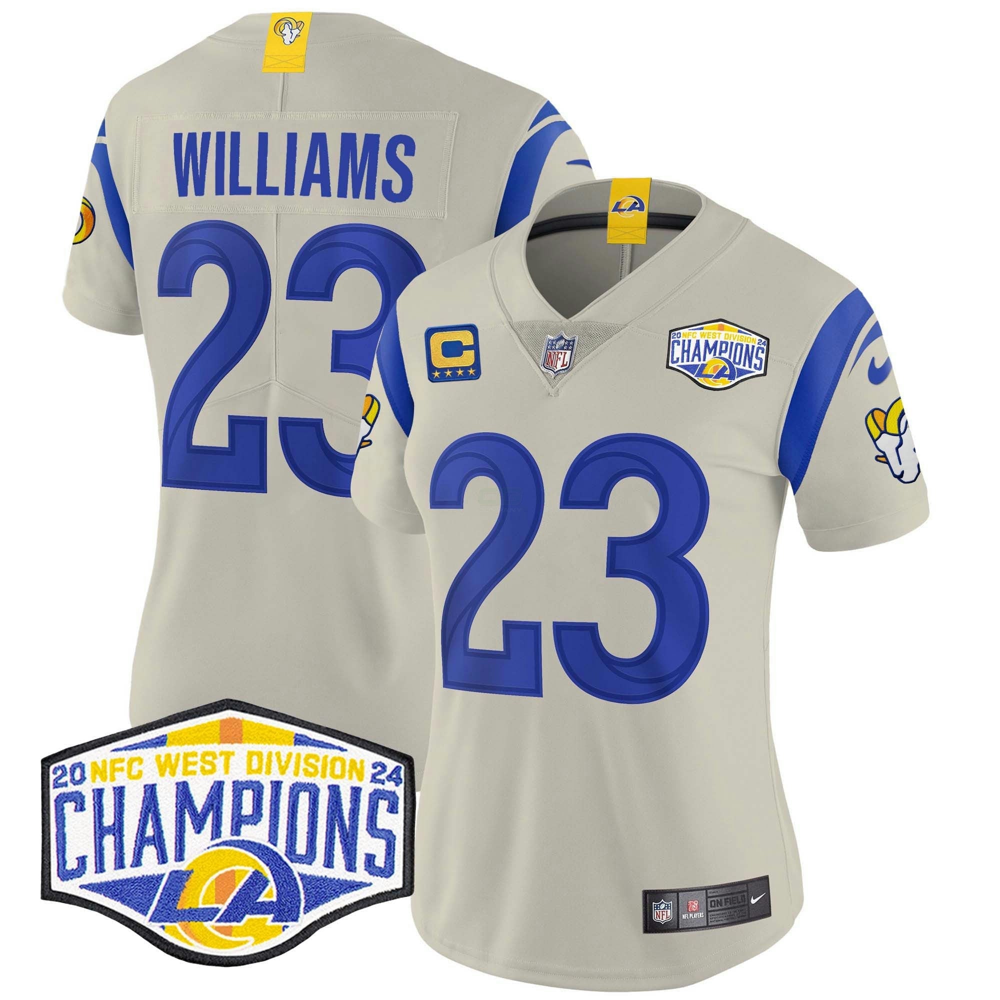 Camisa NFL Women’s Los Angeles 2024 NFC West Division Champions Vapor Limited Jersey