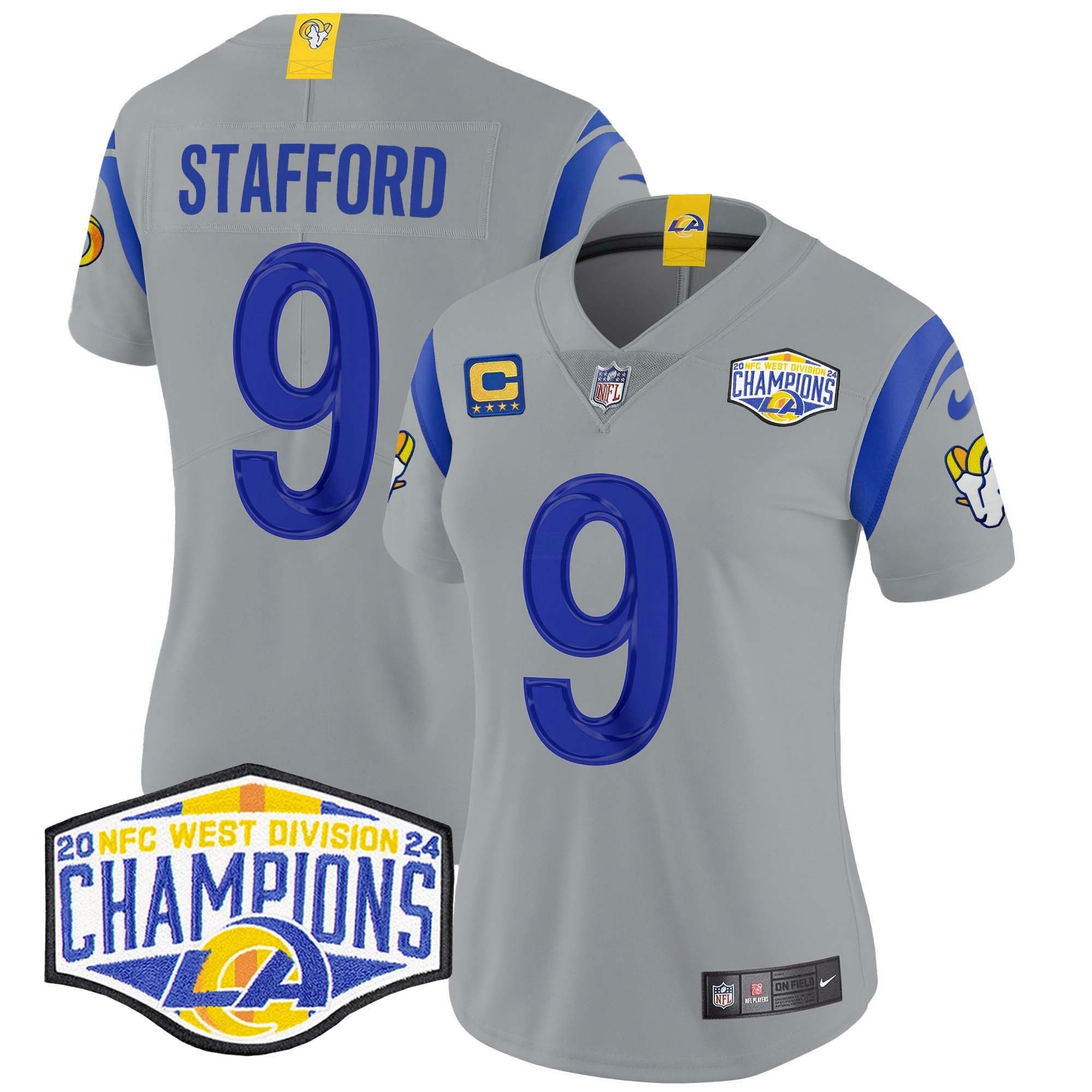 Camisa NFL Women’s Los Angeles 2024 NFC West Division Champions Vapor Limited Jersey