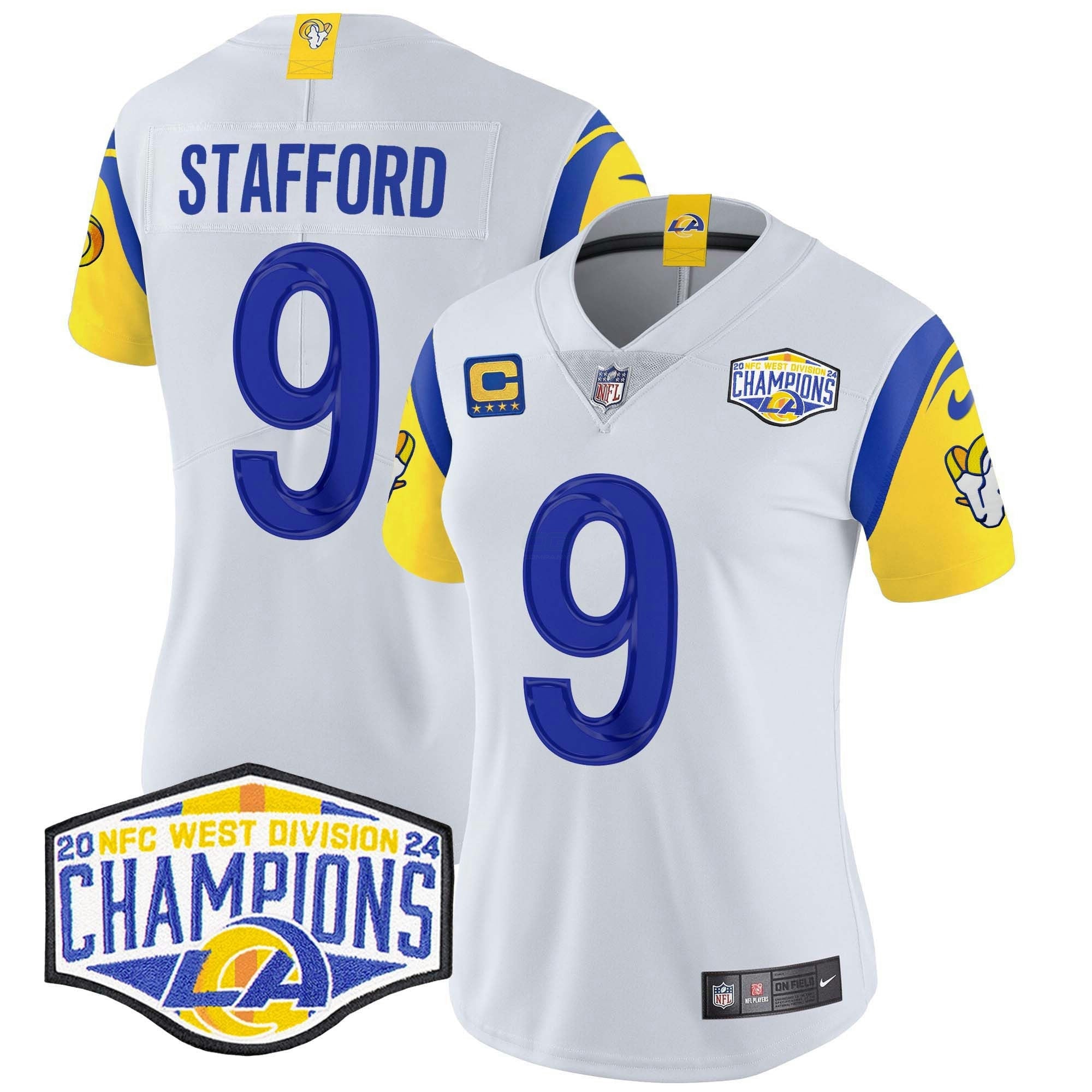 Camisa NFL Women’s Los Angeles 2024 NFC West Division Champions Vapor Limited Jersey