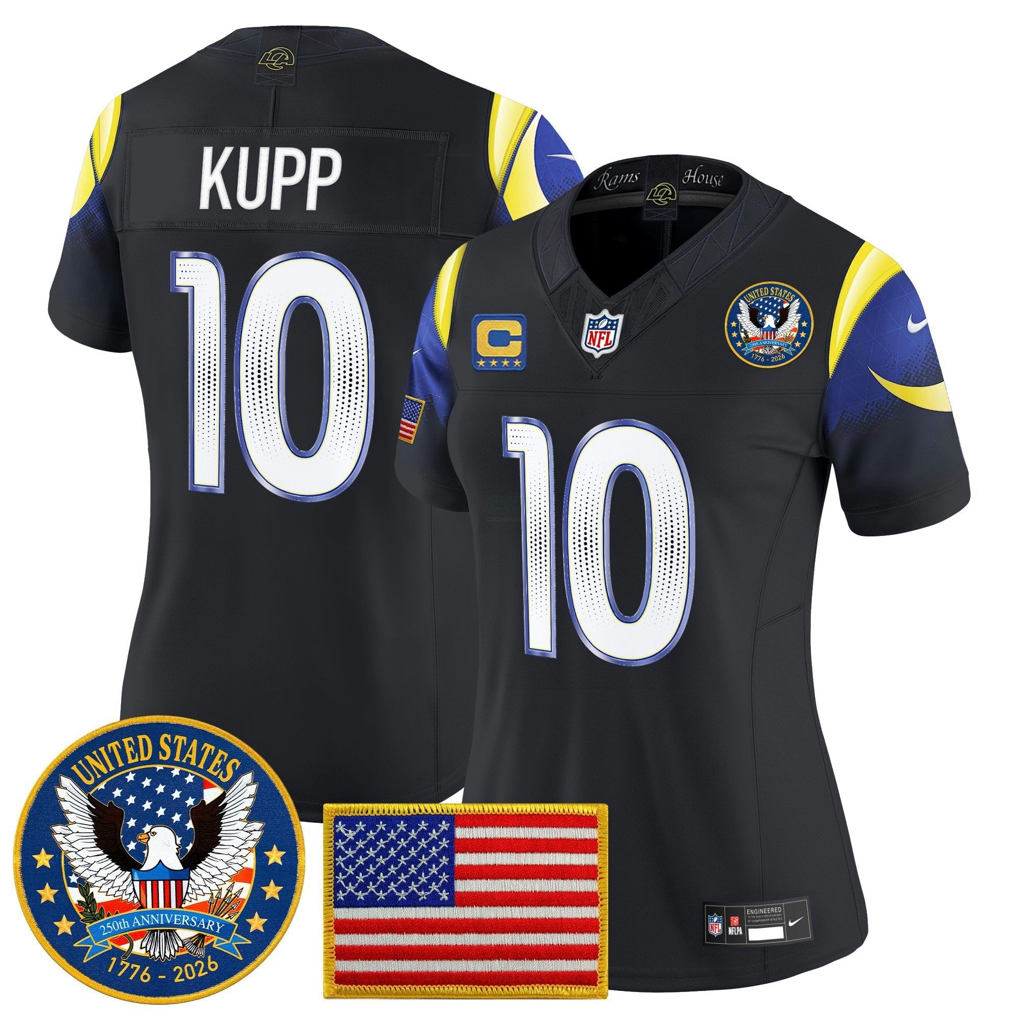 Camisa NFL Women’s Los Angeles 2025 “United States 250th Anniversary Patch” Vapor Limited Jersey