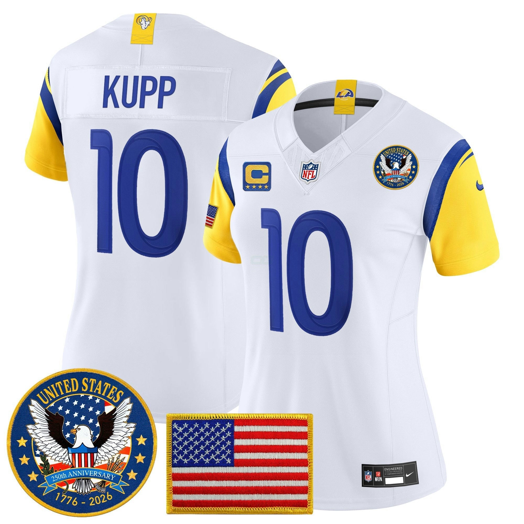 Camisa NFL Women’s Los Angeles 2025 “United States 250th Anniversary Patch” Vapor Limited Jersey