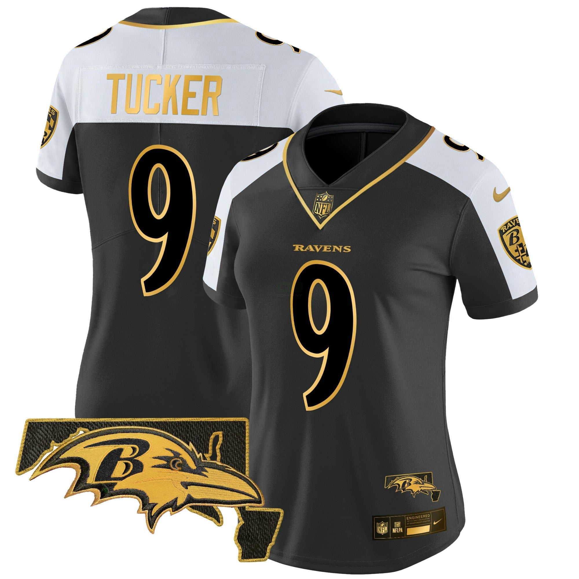 Camisa NFL Women’s Maryland Patch Dourada Vapor Limited Jersey V2