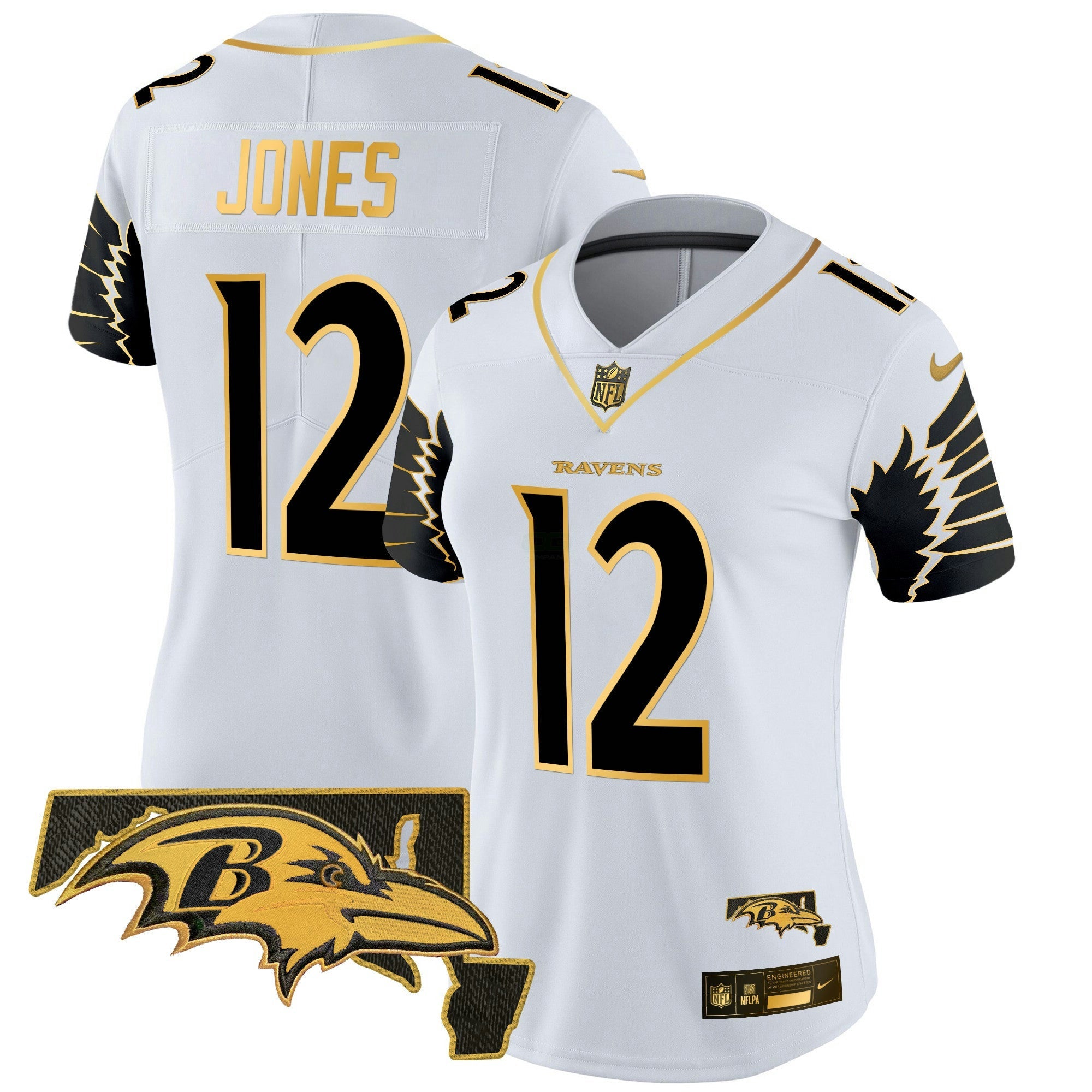 Camisa NFL Women’s Maryland Patch Dourada Vapor Limited Jersey V2