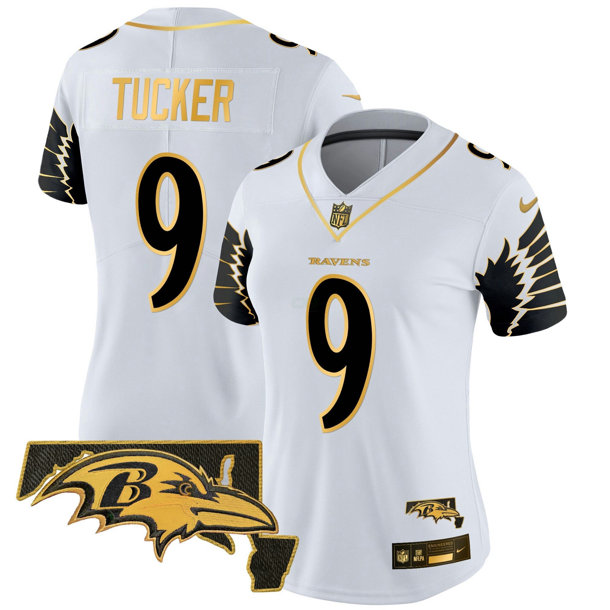 Camisa NFL Women’s Maryland Patch Dourada Vapor Limited Jersey V2