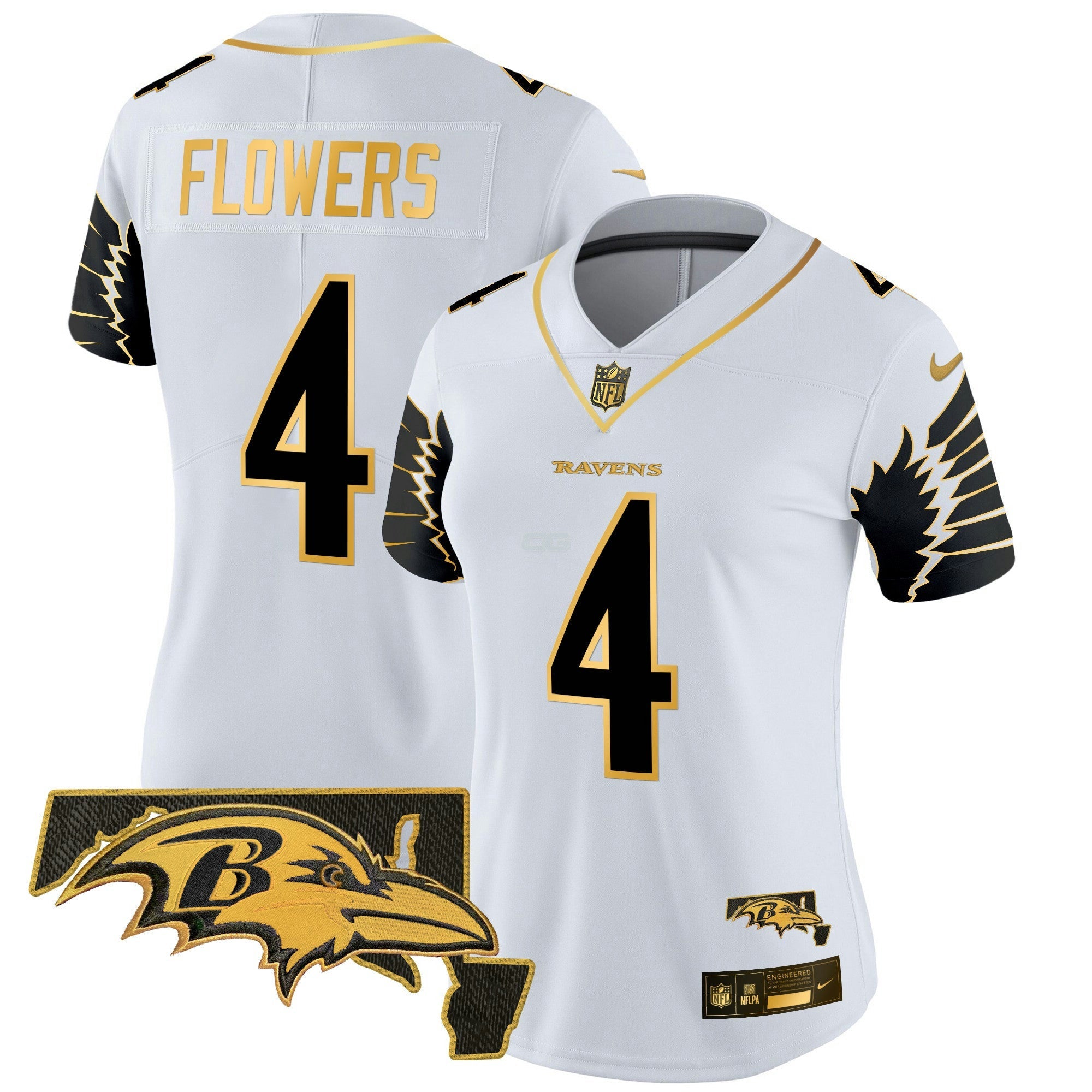 Camisa NFL Women’s Maryland Patch Dourada Vapor Limited Jersey V2