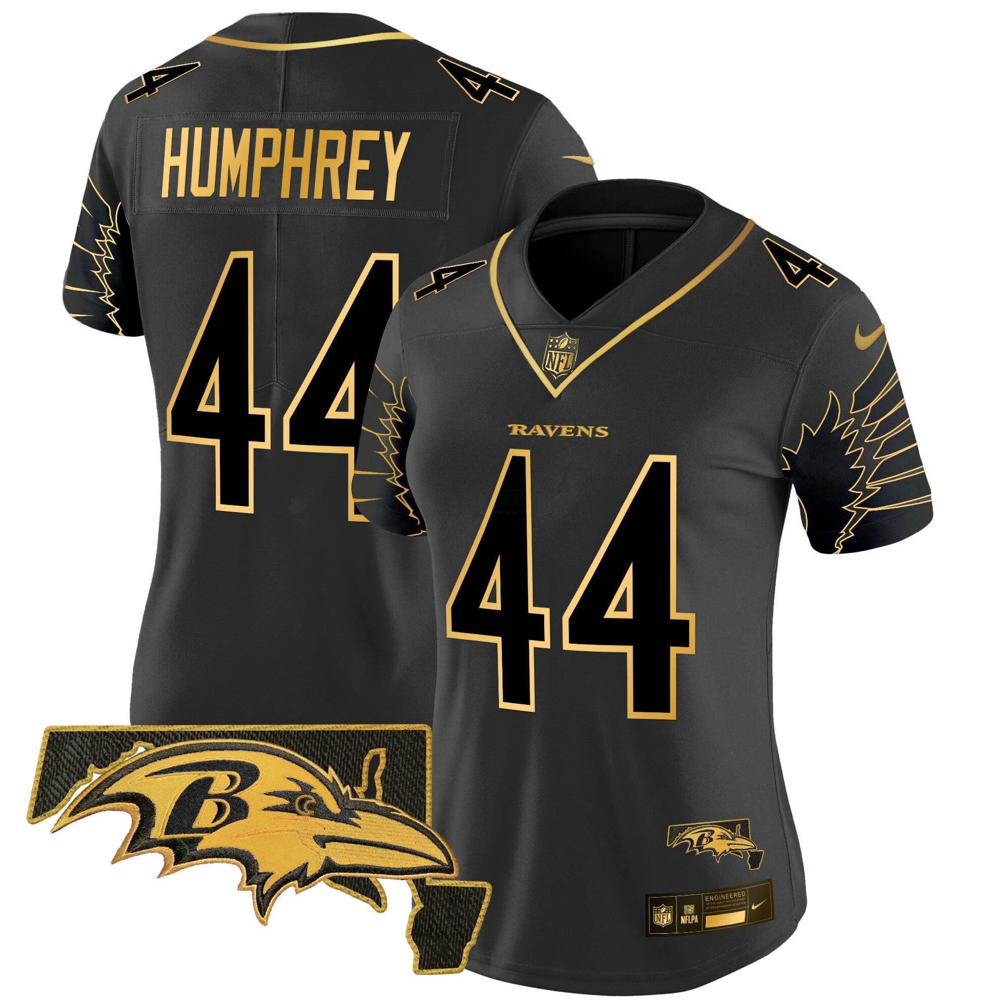 Camisa NFL Women’s Maryland Patch Dourada Vapor Limited Jersey V2