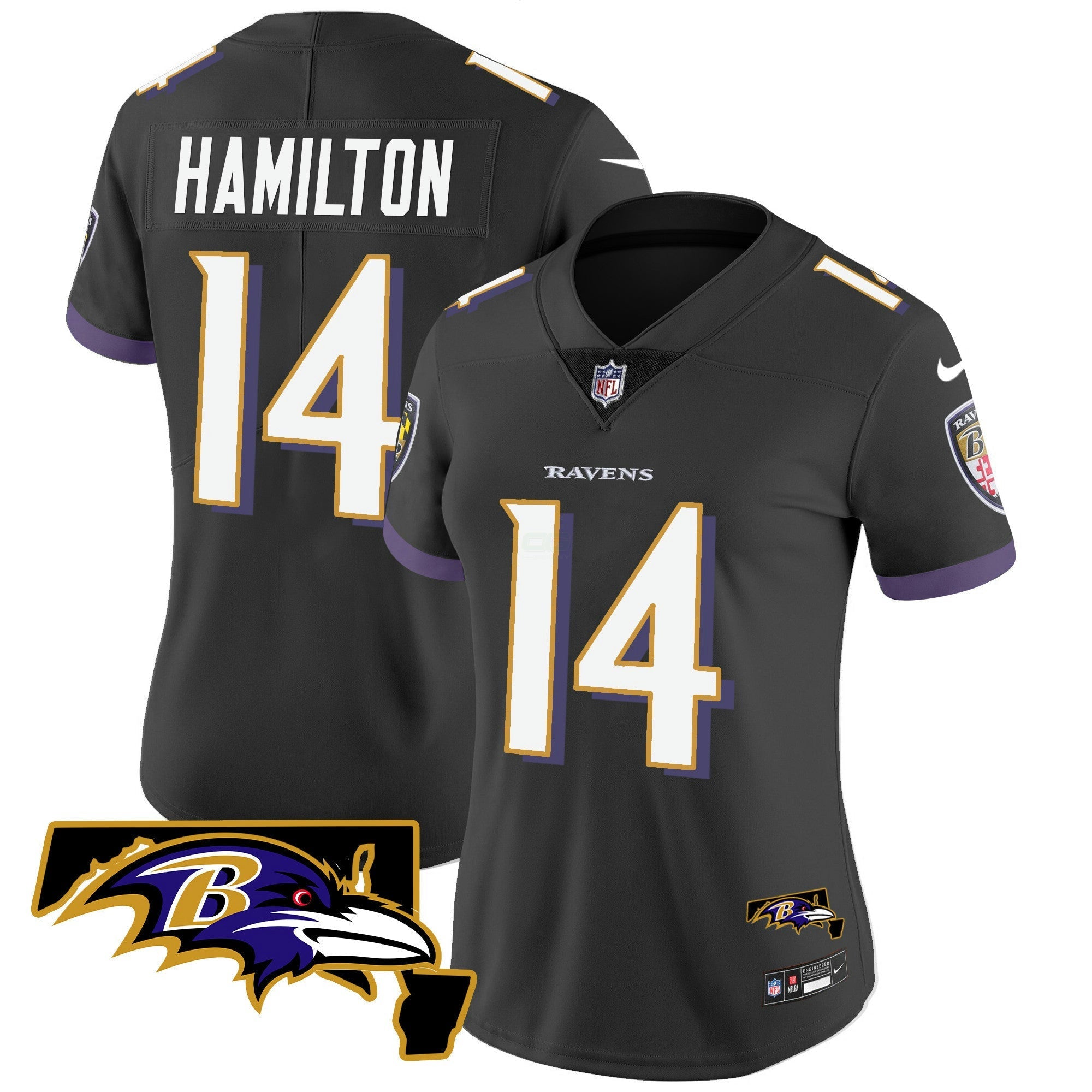 Camisa NFL Women’s Maryland Patch Vapor Limited Jersey