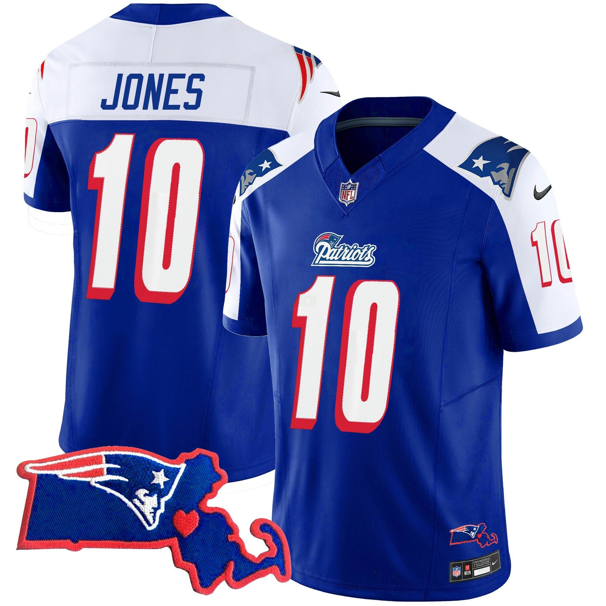 Camisa NFL Women’s Massachusetts Patch Vapor Jersey