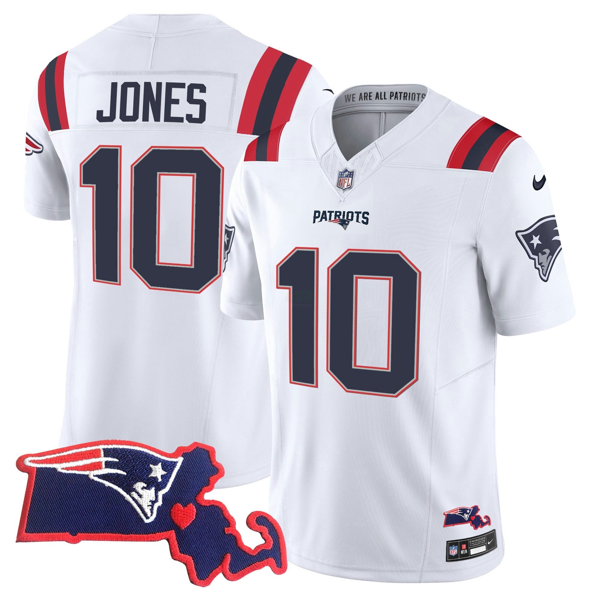 Camisa NFL Women’s Massachusetts Patch Vapor Jersey