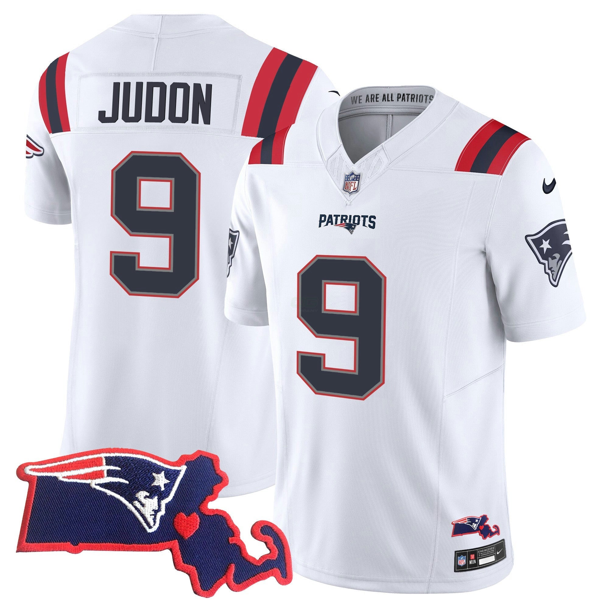 Camisa NFL Women’s Massachusetts Patch Vapor Jersey