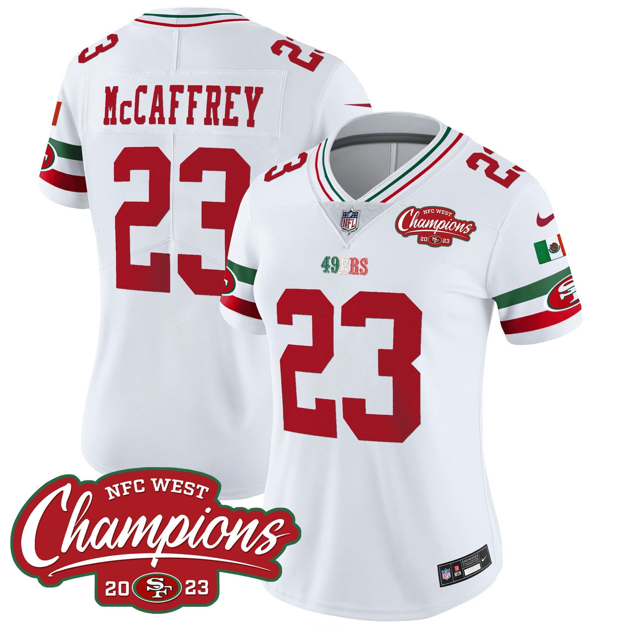 Camisa NFL Women’s Mexico 2023 NFC West Champions Patch Vapor Jersey