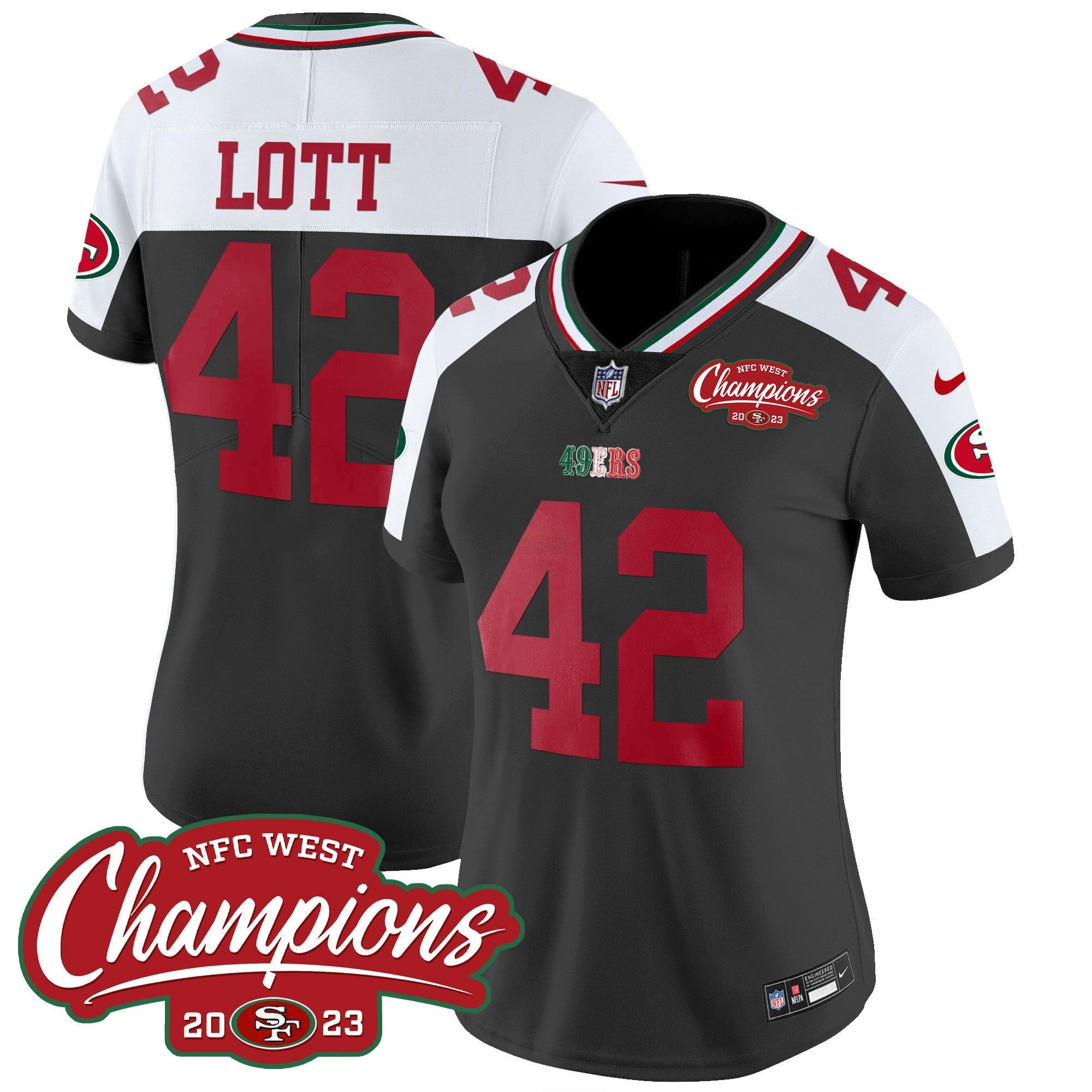 Camisa NFL Women’s Mexico 2023 NFC West Champions Patch Vapor Jersey