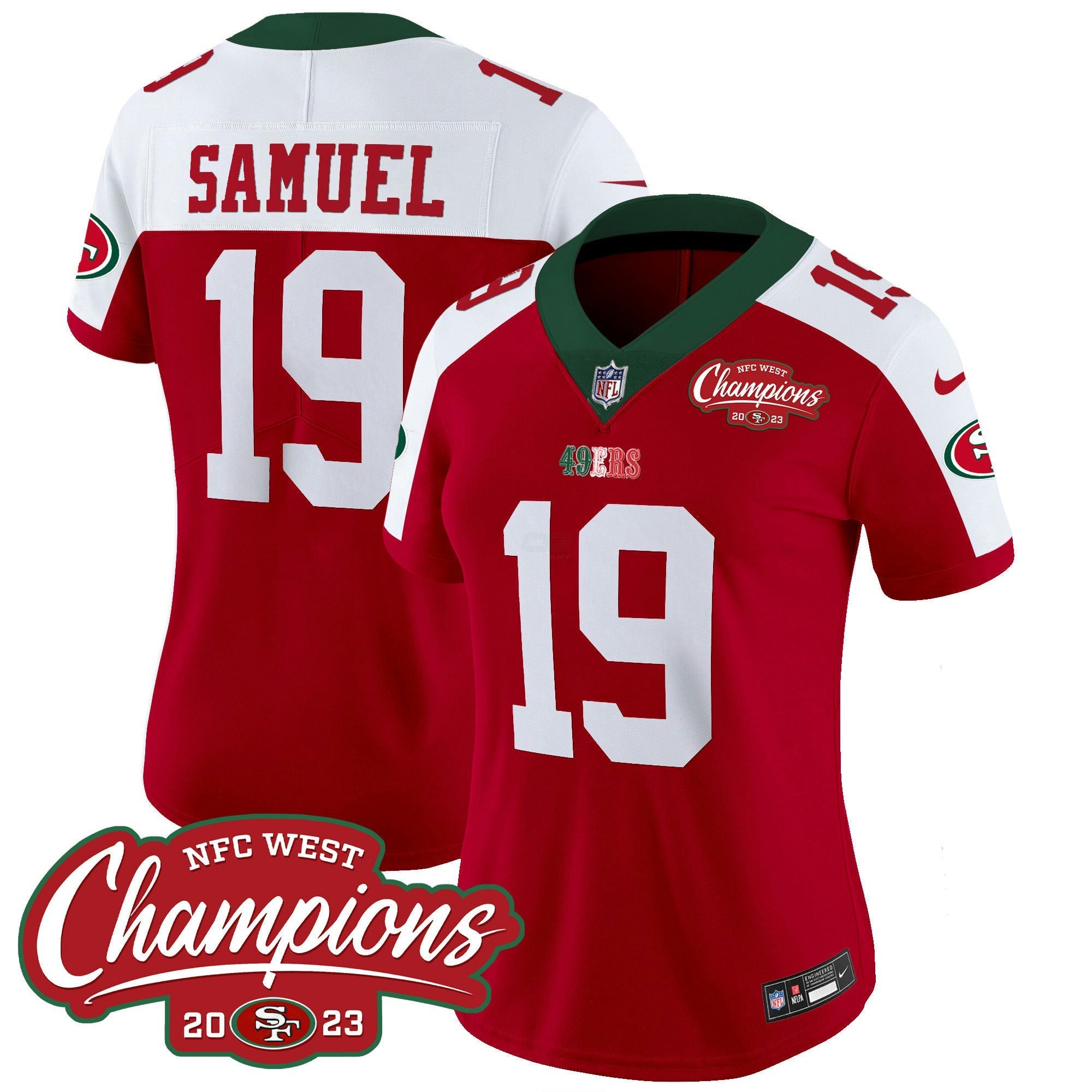 Camisa NFL Women’s Mexico 2023 NFC West Champions Patch Vapor Jersey