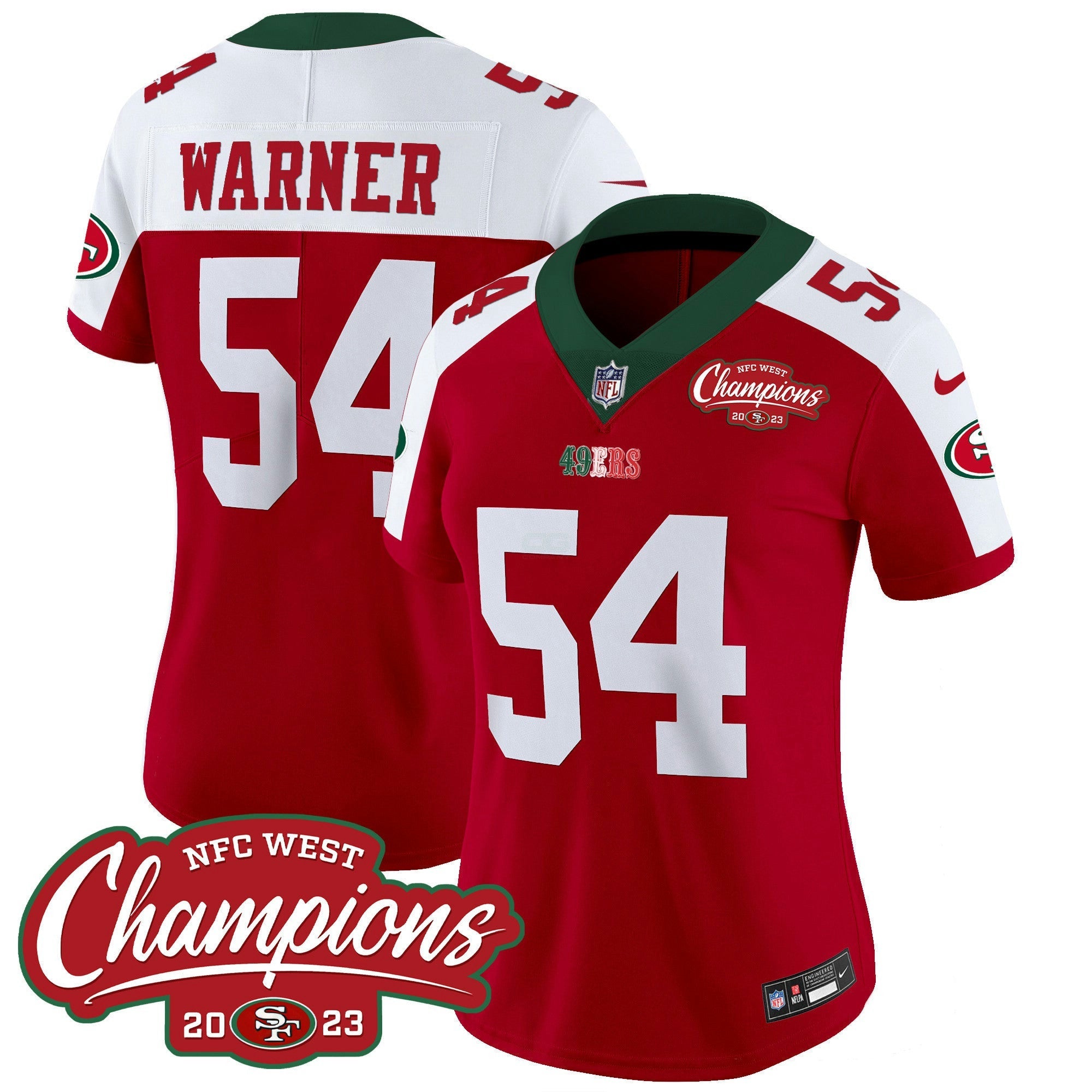 Camisa NFL Women’s Mexico 2023 NFC West Champions Patch Vapor Jersey