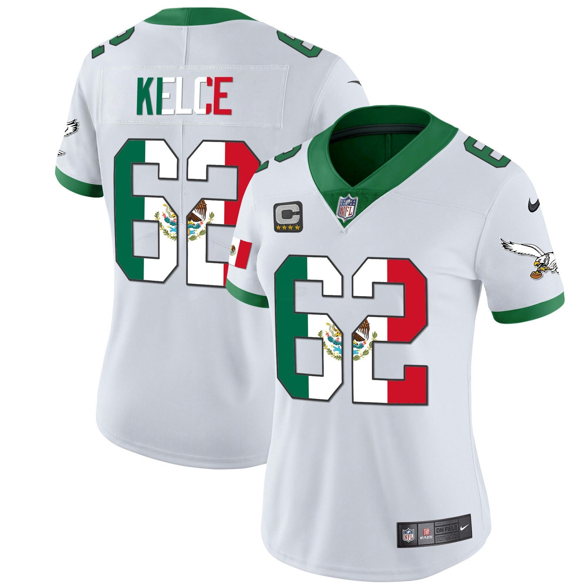 Camisa NFL Women’s Mexico Gold & Kelly Vapor Jersey