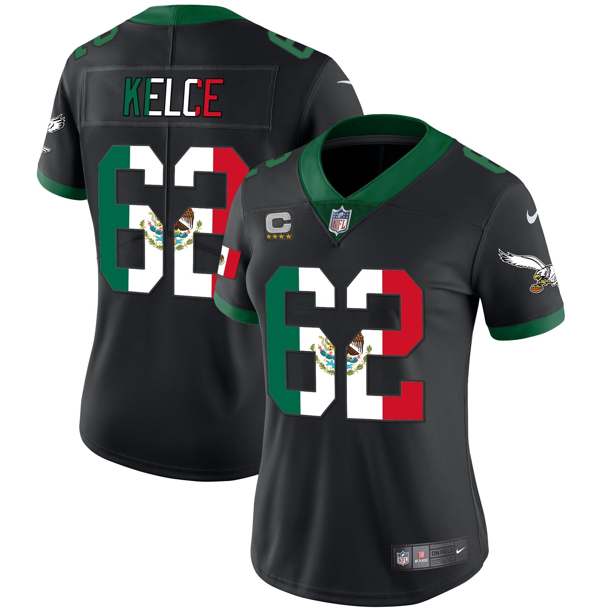 Camisa NFL Women’s Mexico Gold & Kelly Vapor Jersey