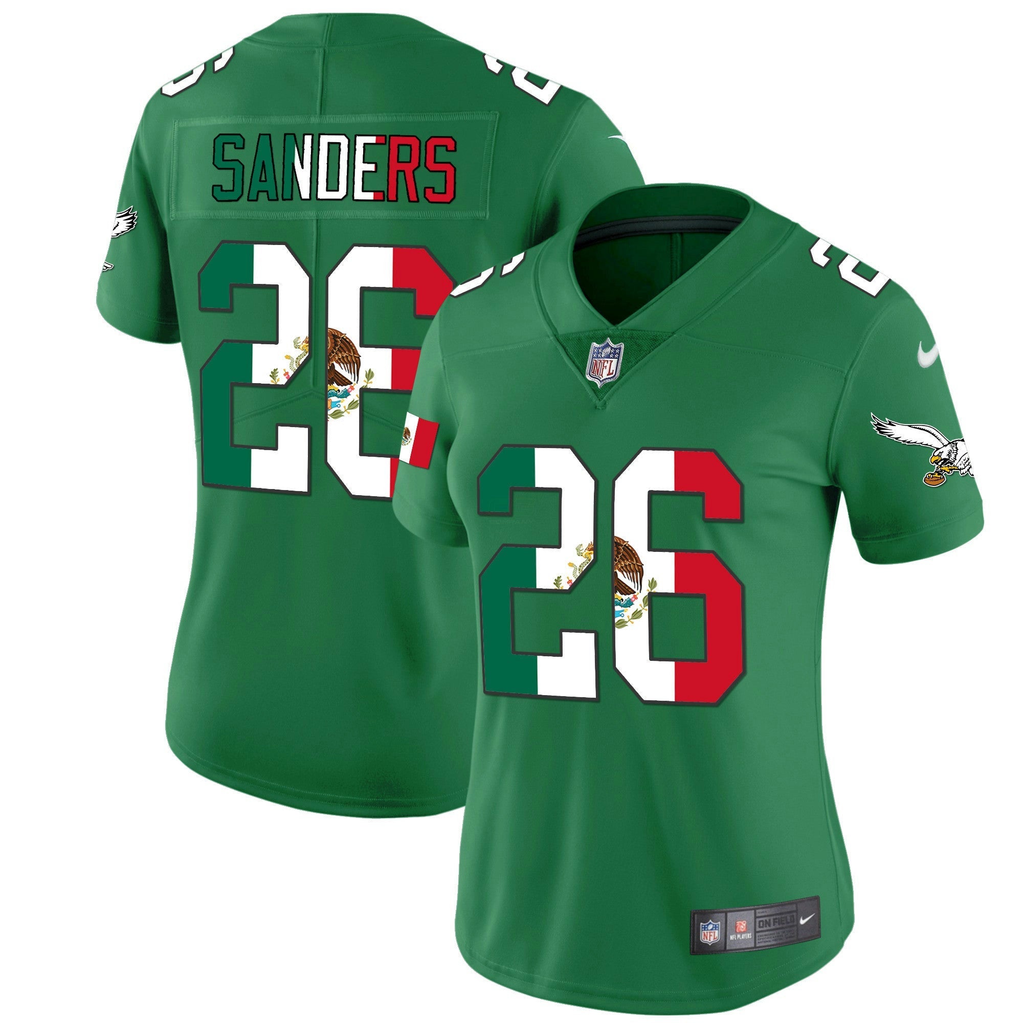 Camisa NFL Women’s Mexico Gold & Kelly Vapor Jersey