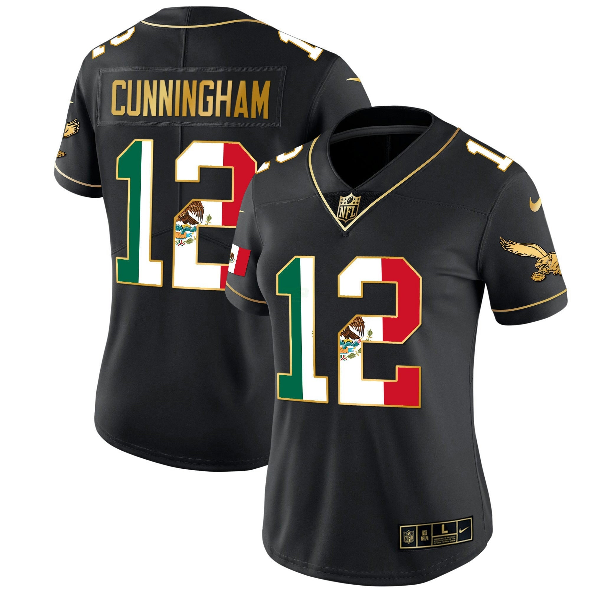 Camisa NFL Women’s Mexico Gold & Kelly Vapor Jersey